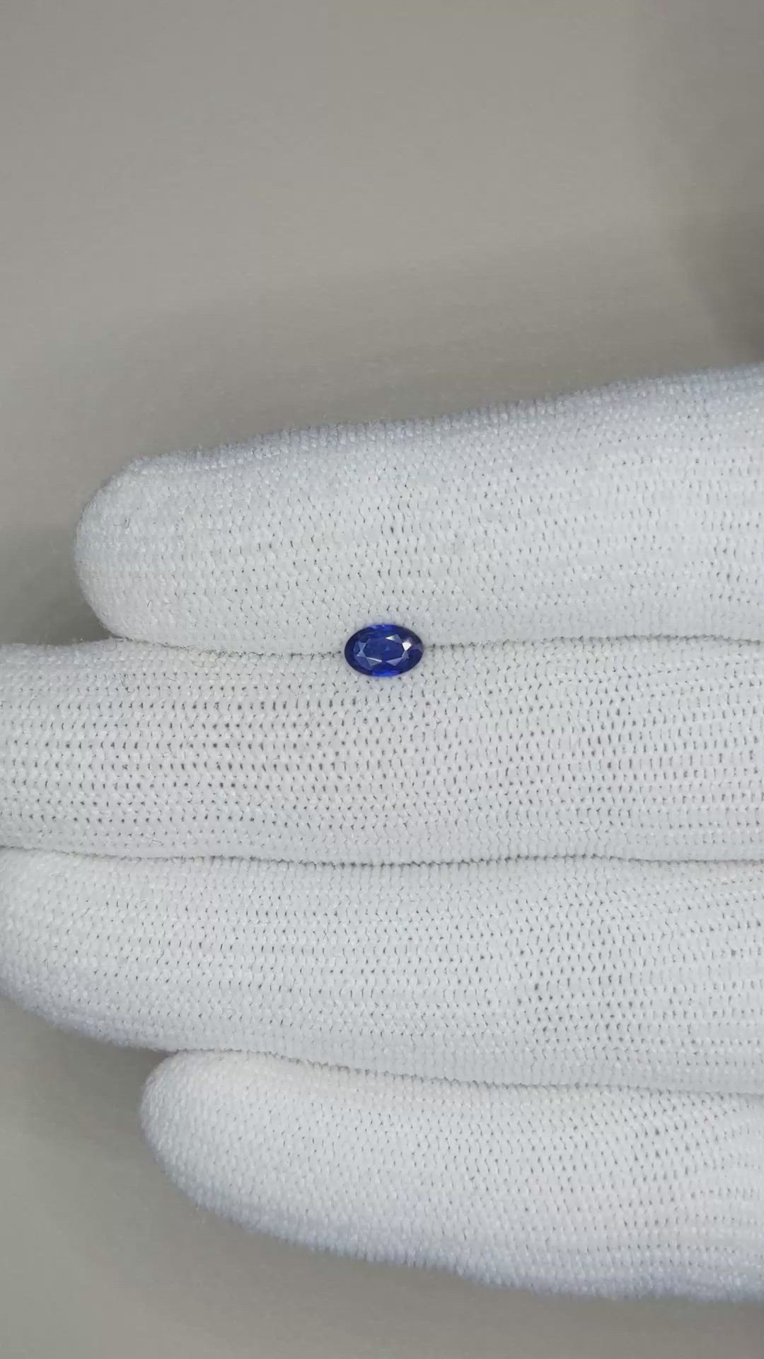 0.41 Ct. Blue Sapphire from Ceylon (Sri Lanka) Size Video