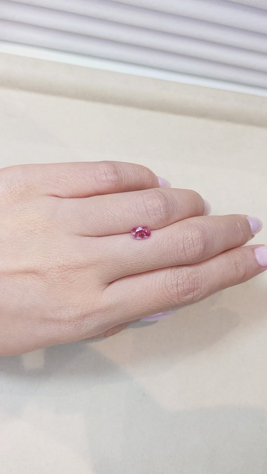 1.01 Ct. Pink Sapphire from East Africa Size Video