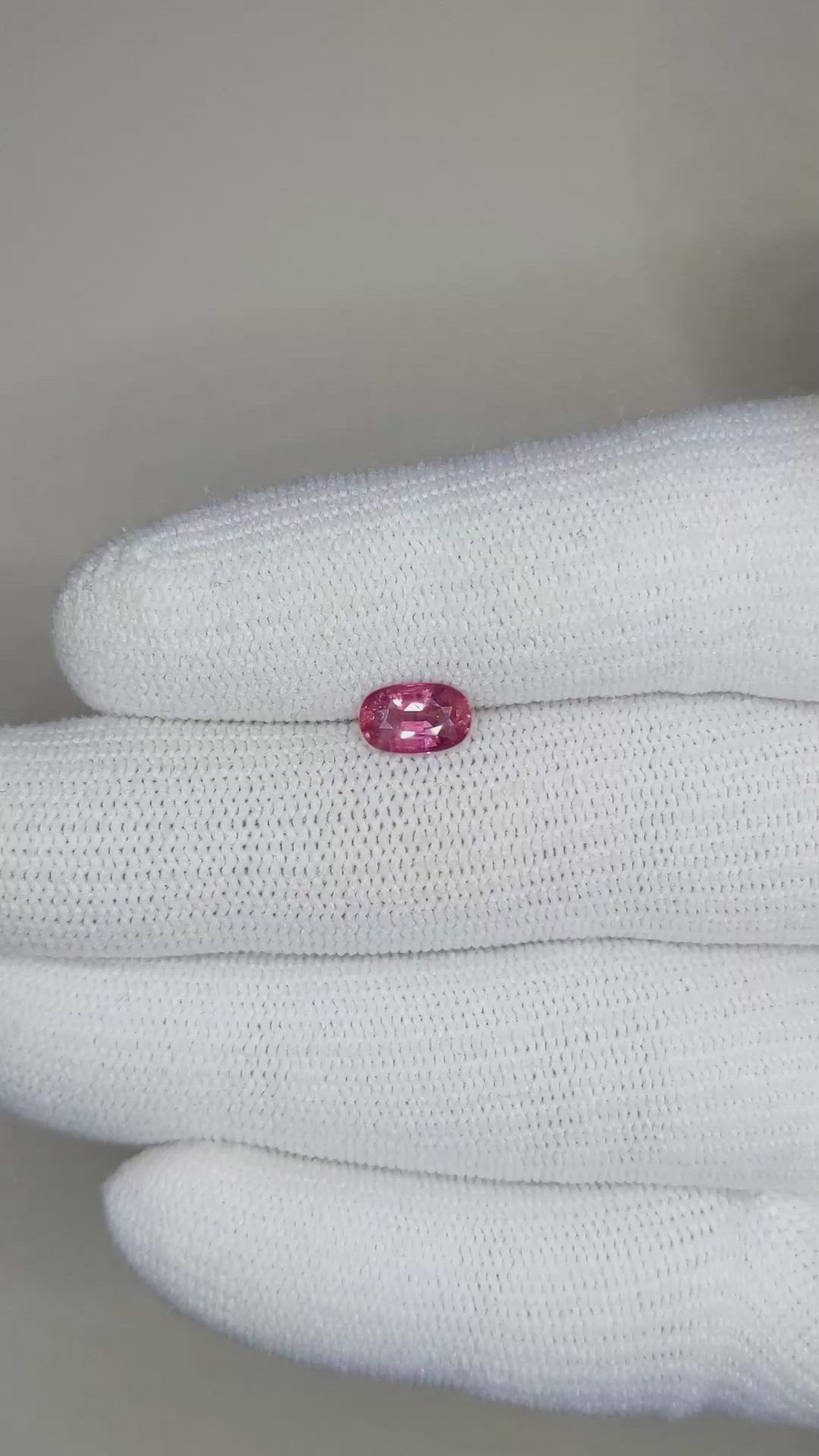 1.01 Ct. Pink Sapphire from East Africa Size Video