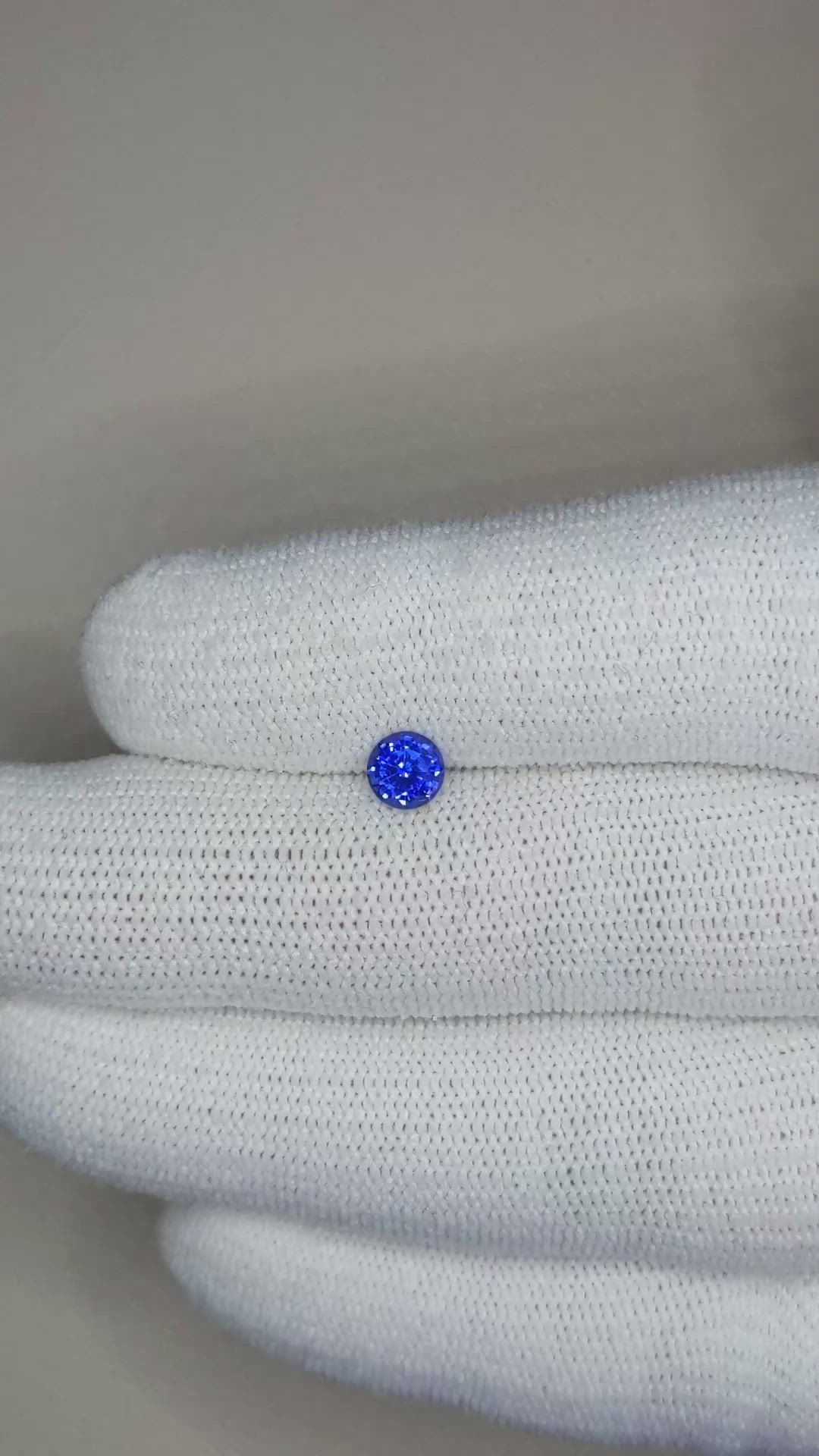 0.63 Ct. Blue Sapphire from Ceylon (Sri Lanka) Size Video