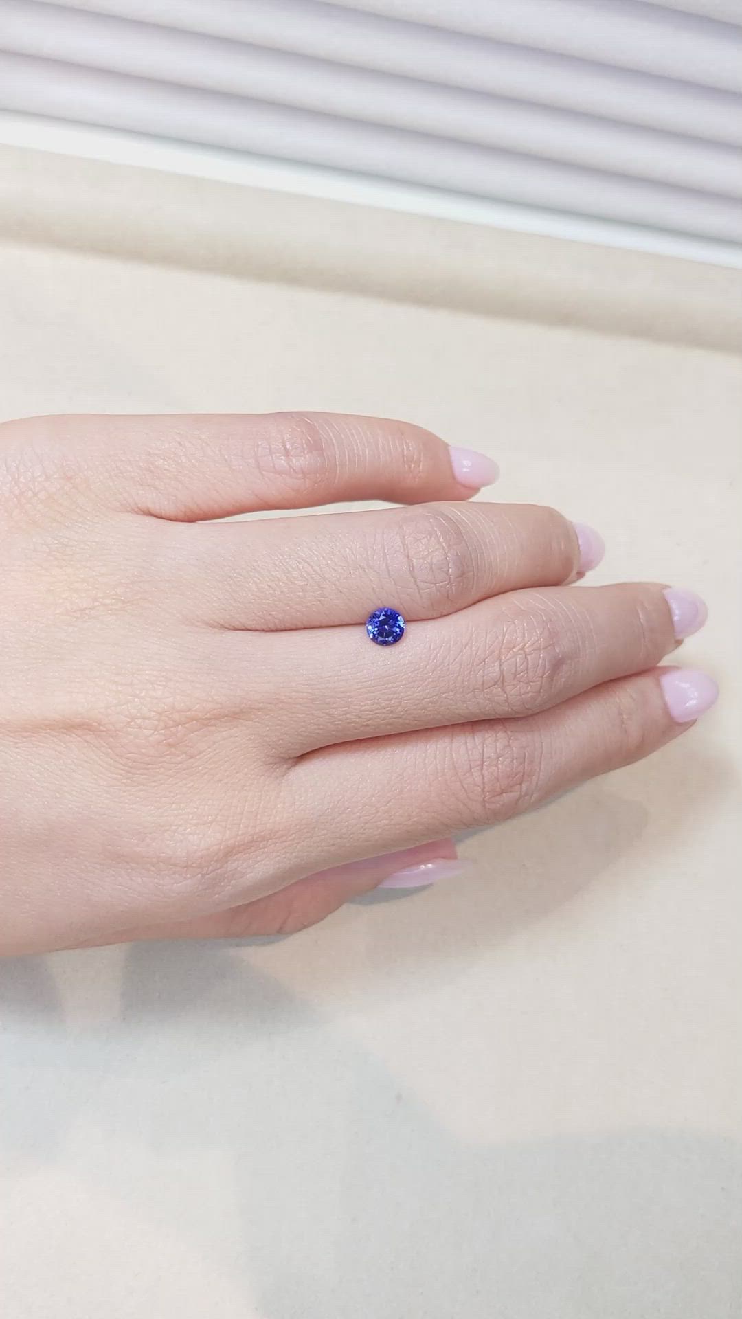 0.63 Ct. Blue Sapphire from Ceylon (Sri Lanka) Size Video