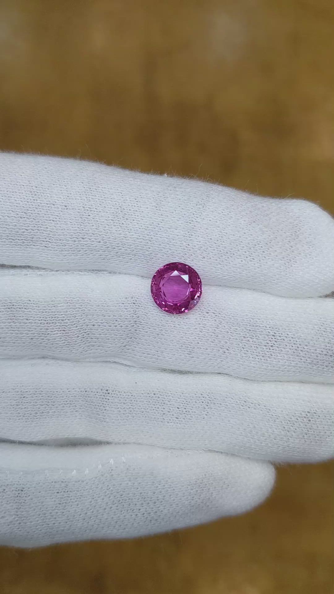 2.55 Ct. Pink Sapphire from Ceylon (Sri Lanka) Size Video