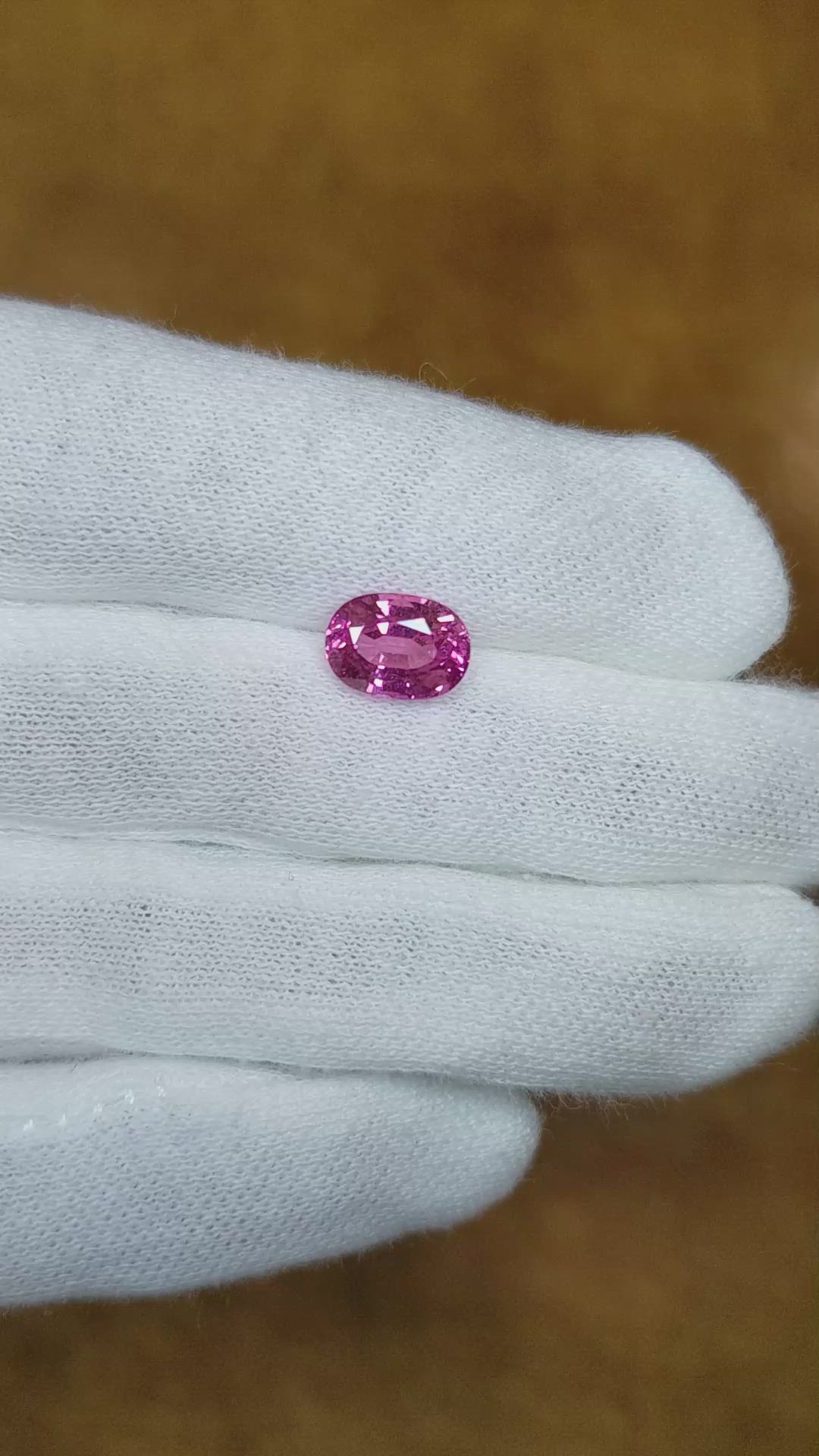 2.68 Ct. Pink Sapphire from Ceylon (Sri Lanka) Size Video