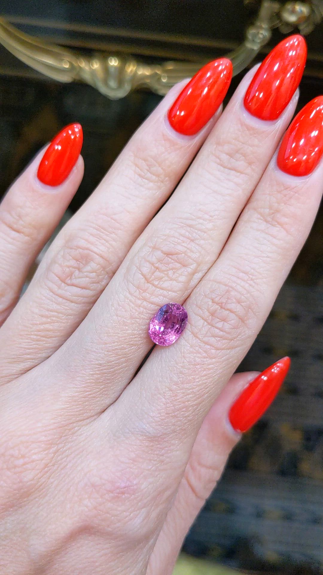 2.68 Ct. Pink Sapphire from Ceylon (Sri Lanka) Size Video