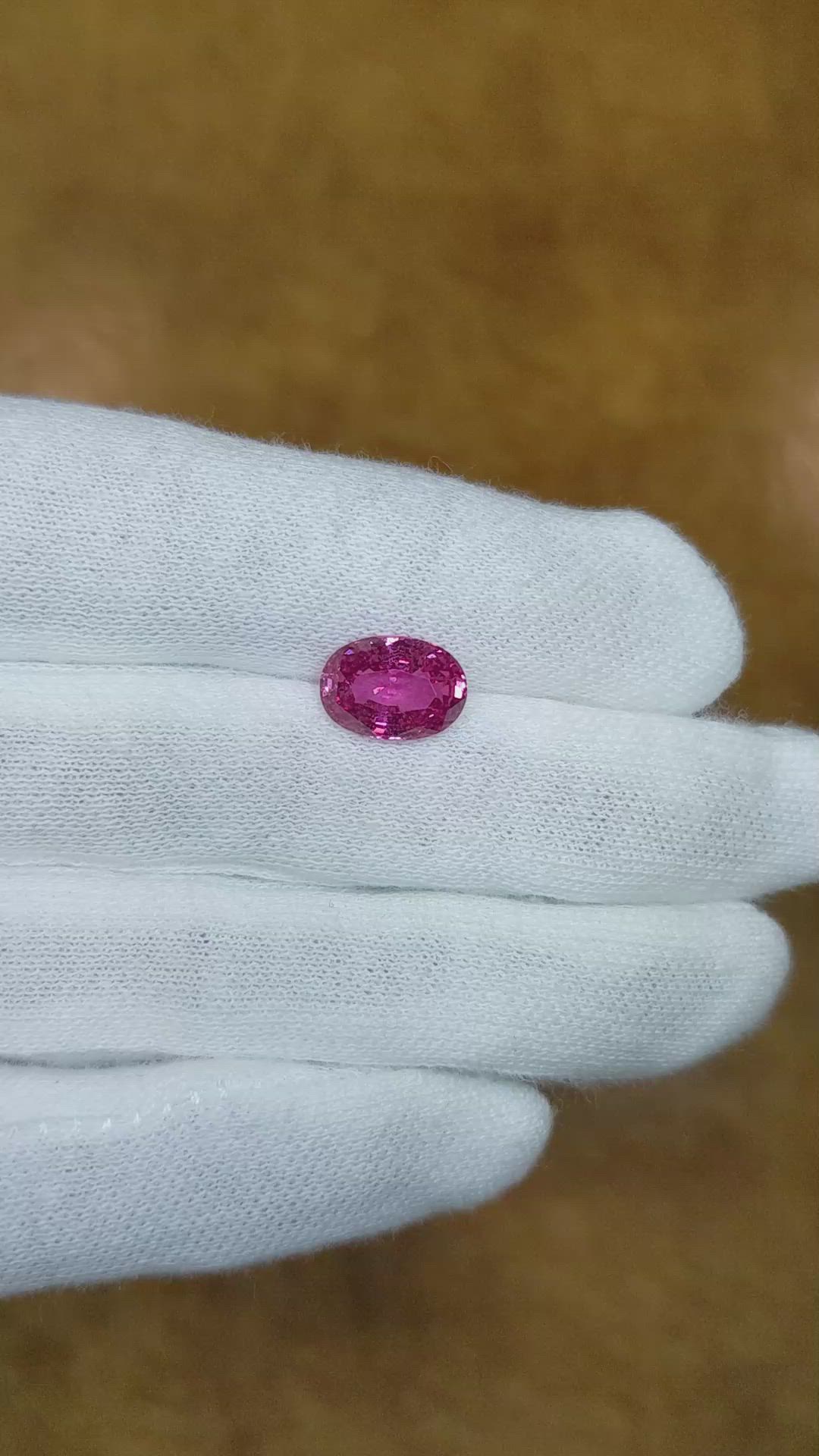 3.40 Ct. Pink Sapphire from Ceylon (Sri Lanka) Size Video