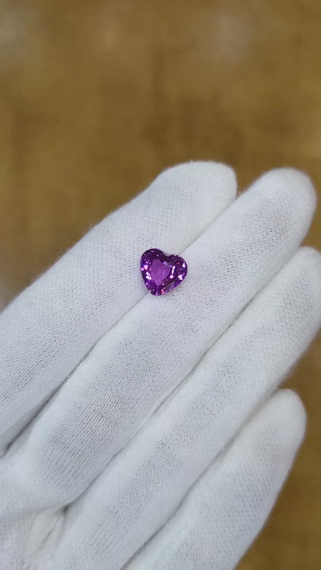 3.04 Ct. Purple Sapphire from Ceylon (Sri Lanka) Size Video