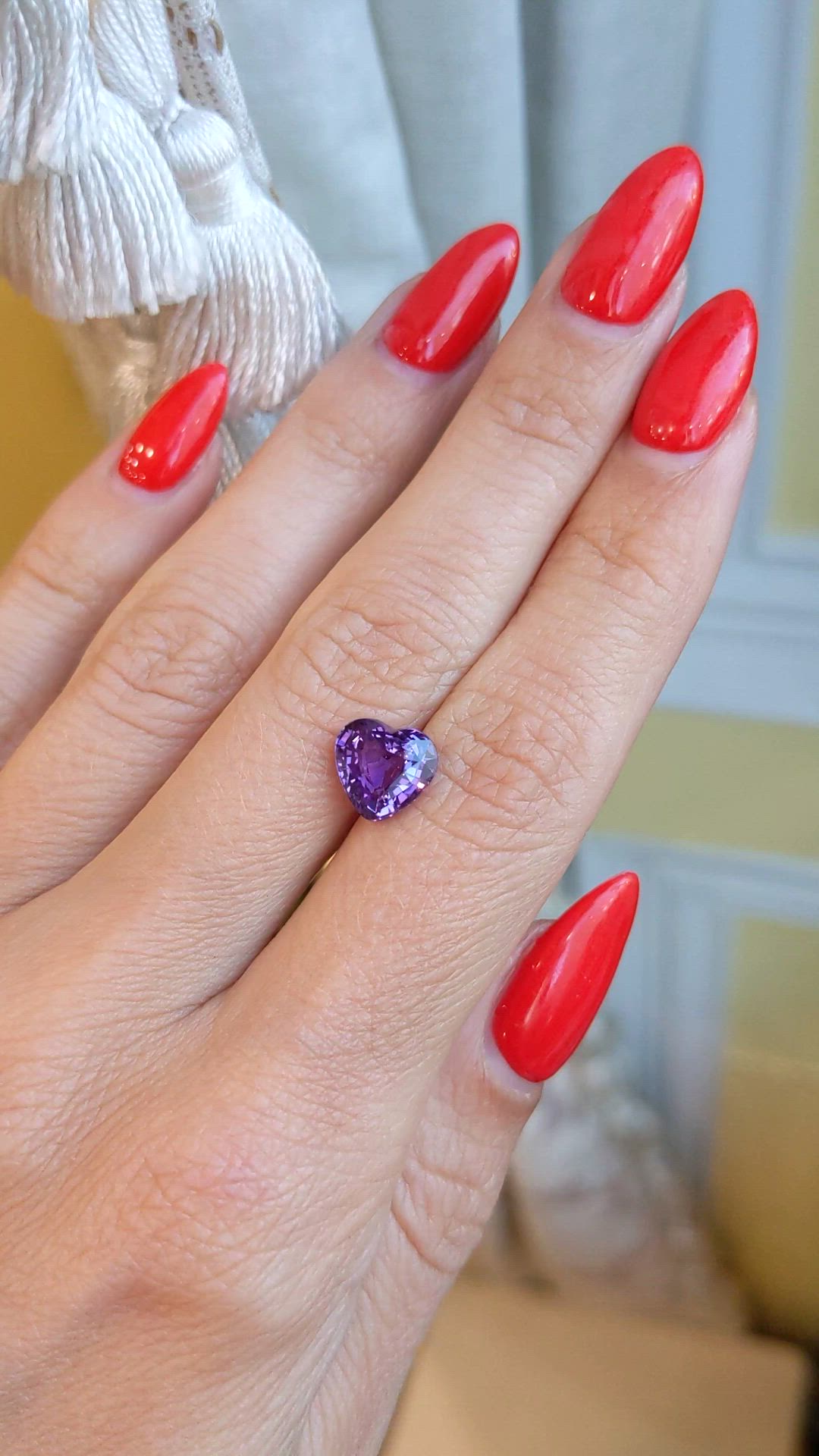 3.04 Ct. Purple Sapphire from Ceylon (Sri Lanka) Size Video