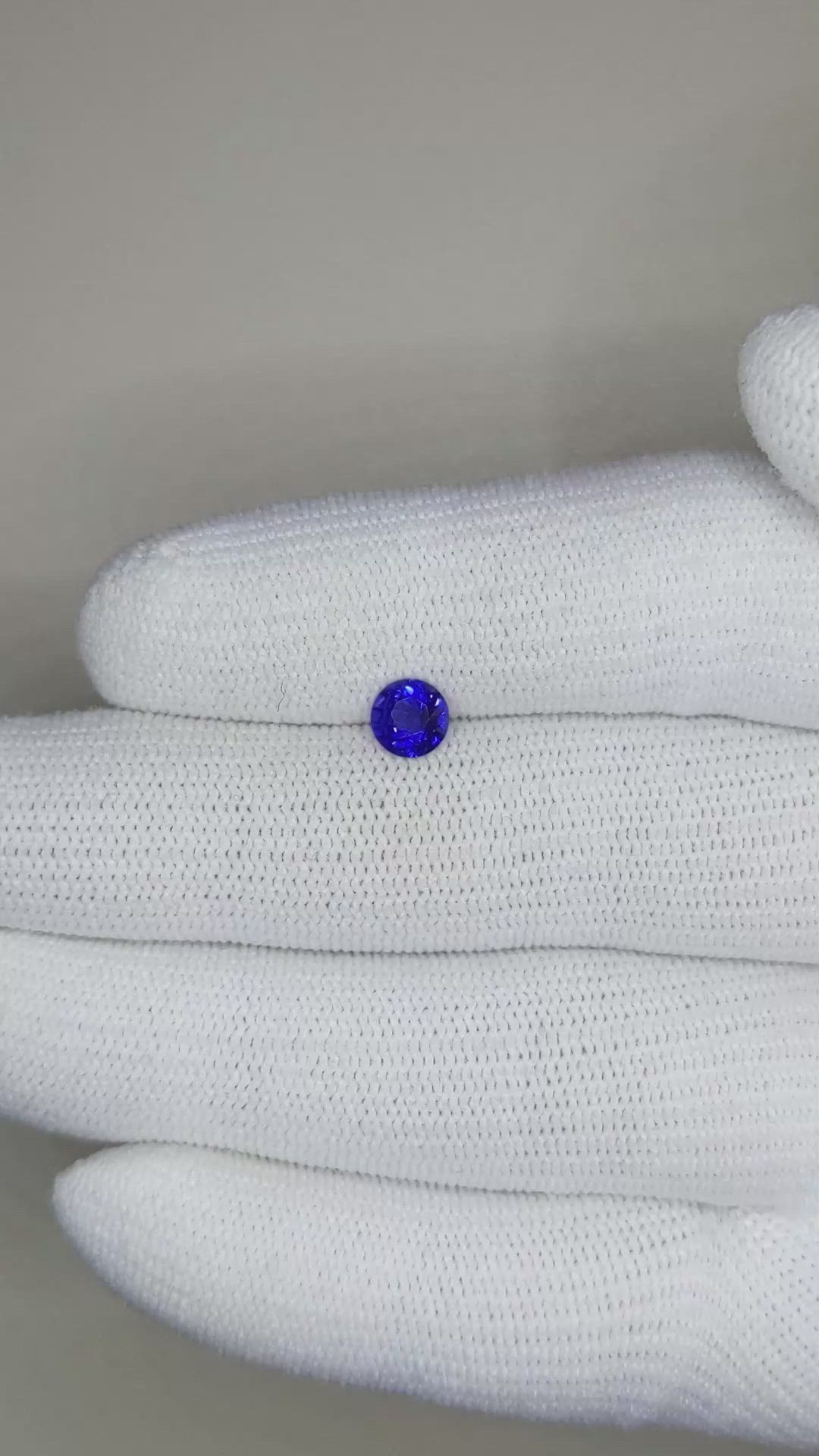 0.61 Ct. Blue Sapphire from Ceylon (Sri Lanka) Size Video