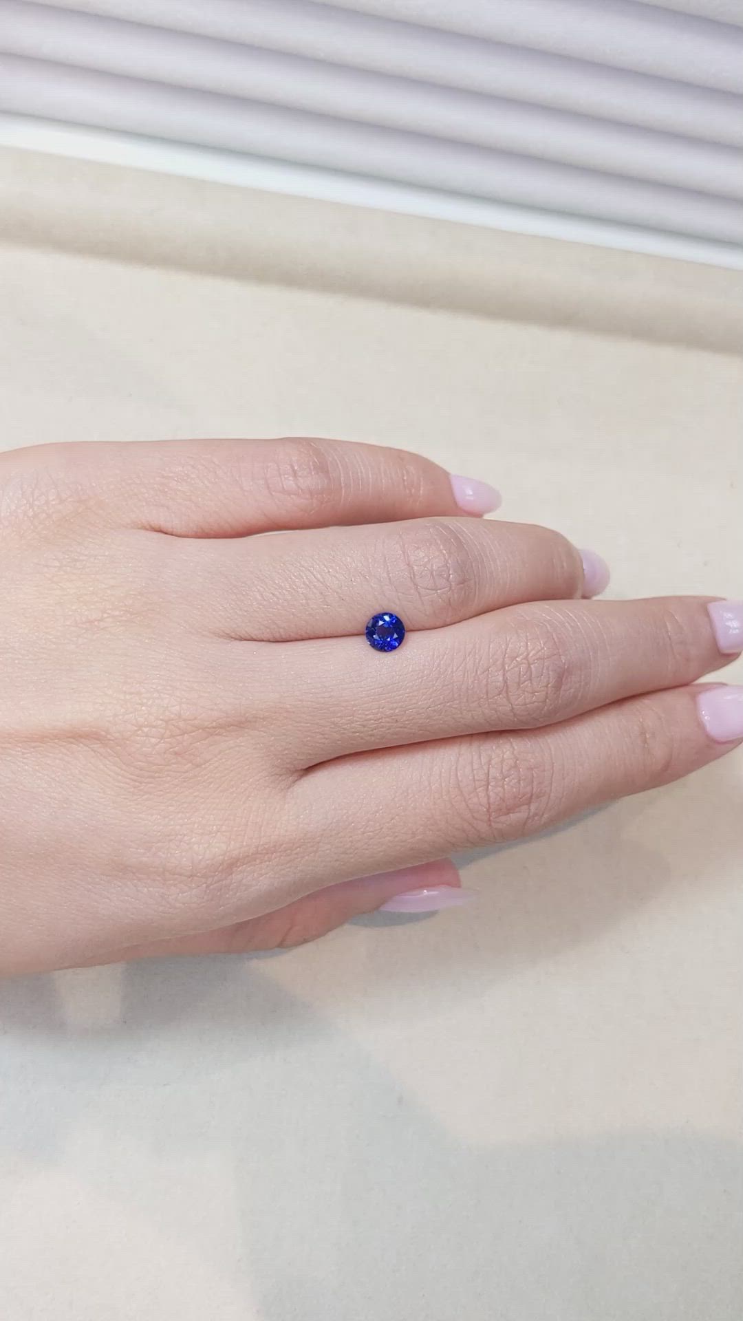 0.61 Ct. Blue Sapphire from Ceylon (Sri Lanka) Size Video