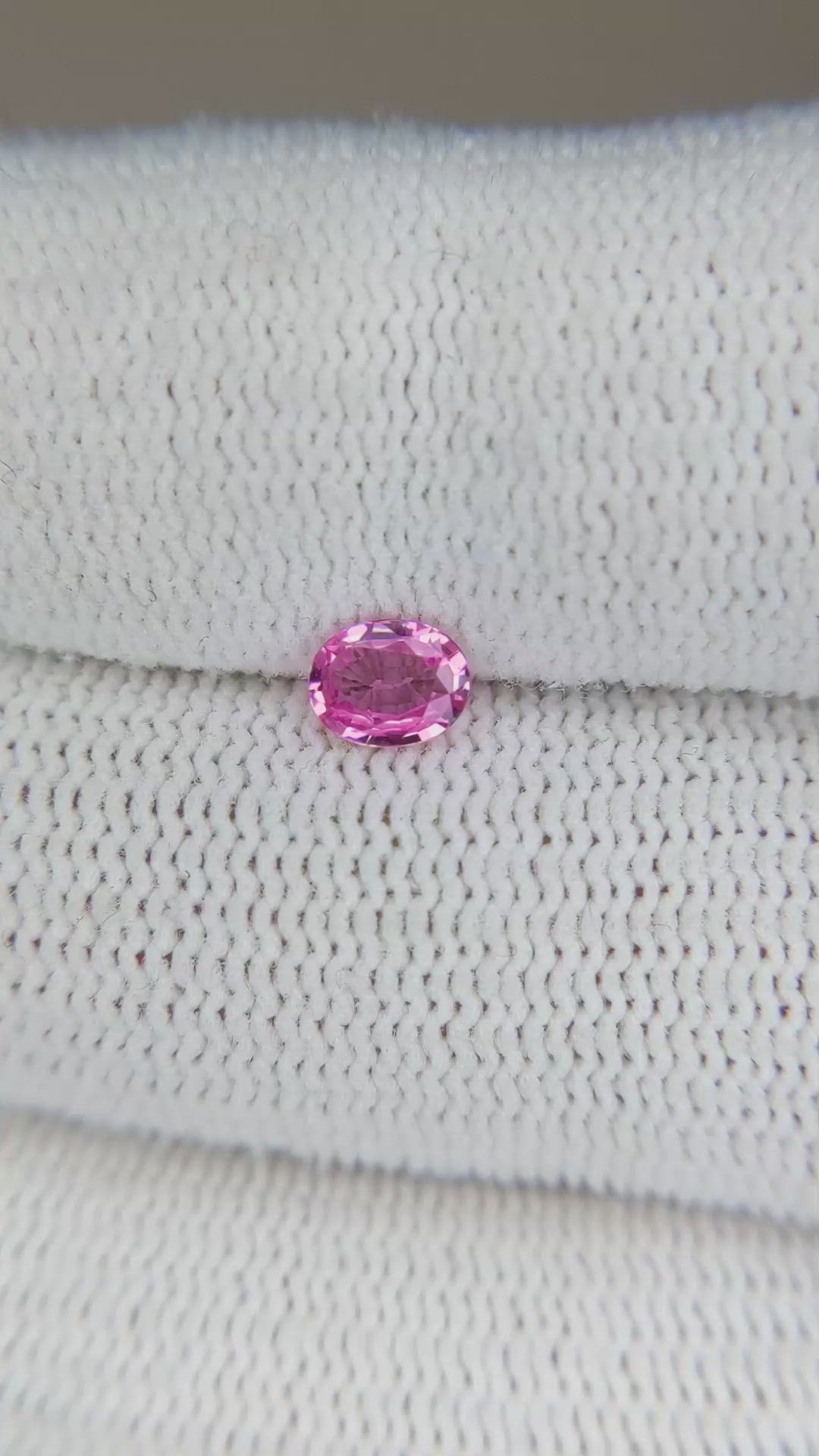 0.37 Ct. Pink Sapphire from Ceylon (Sri Lanka) Size Video