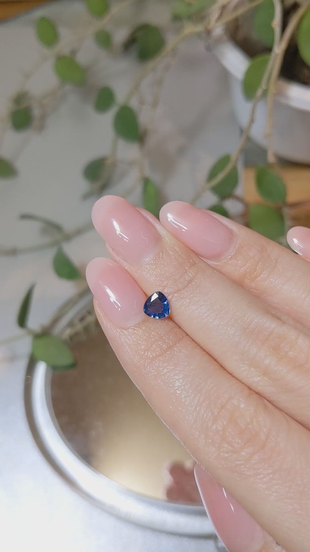 0.63 Ct. Blue Sapphire from Ceylon (Sri Lanka) Size Video