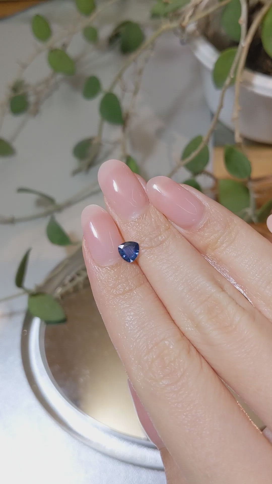 0.63 Ct. Blue Sapphire from Ceylon (Sri Lanka) Size Video