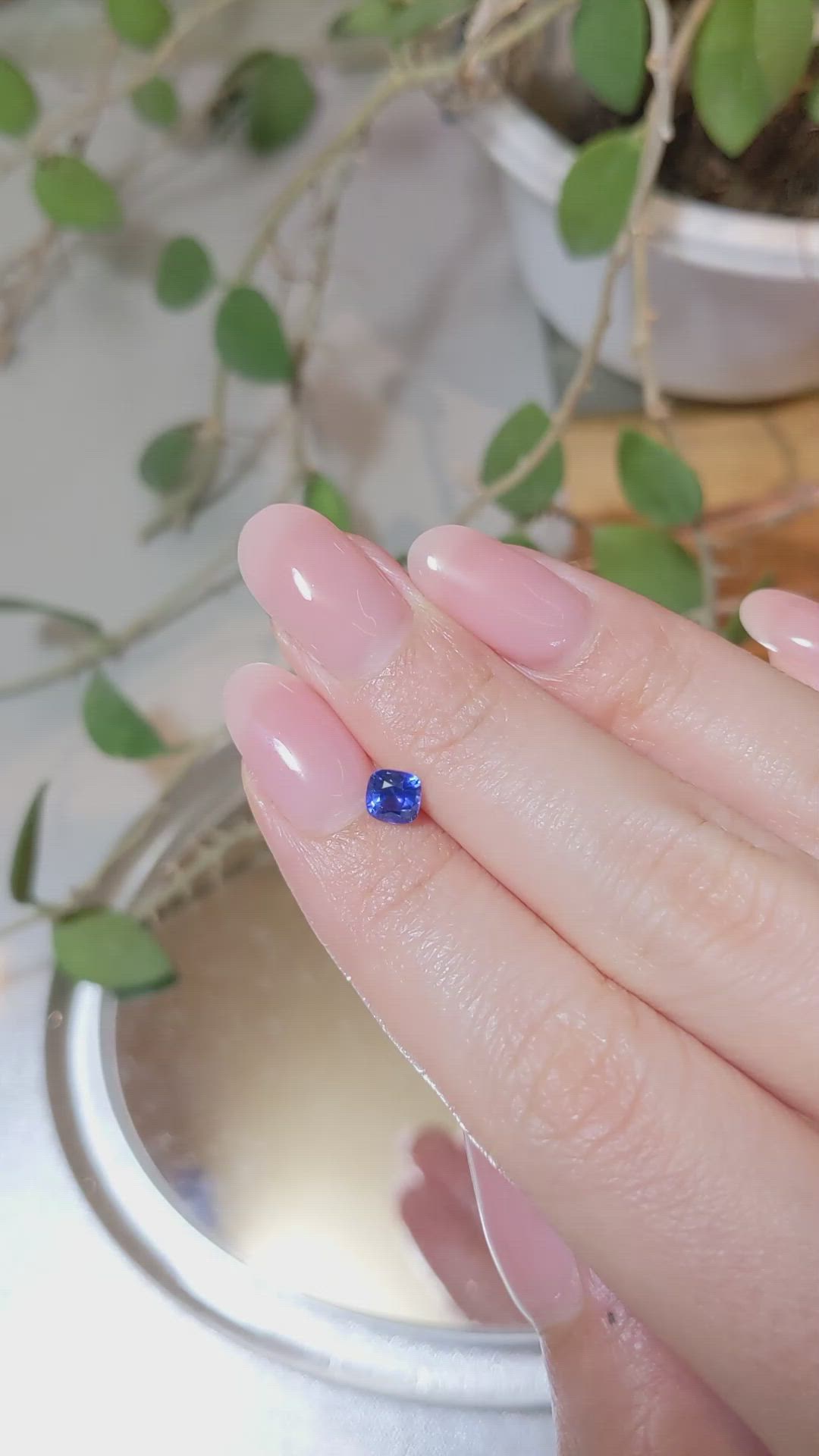 0.72 Ct. Blue Sapphire from Ceylon (Sri Lanka) Size Video