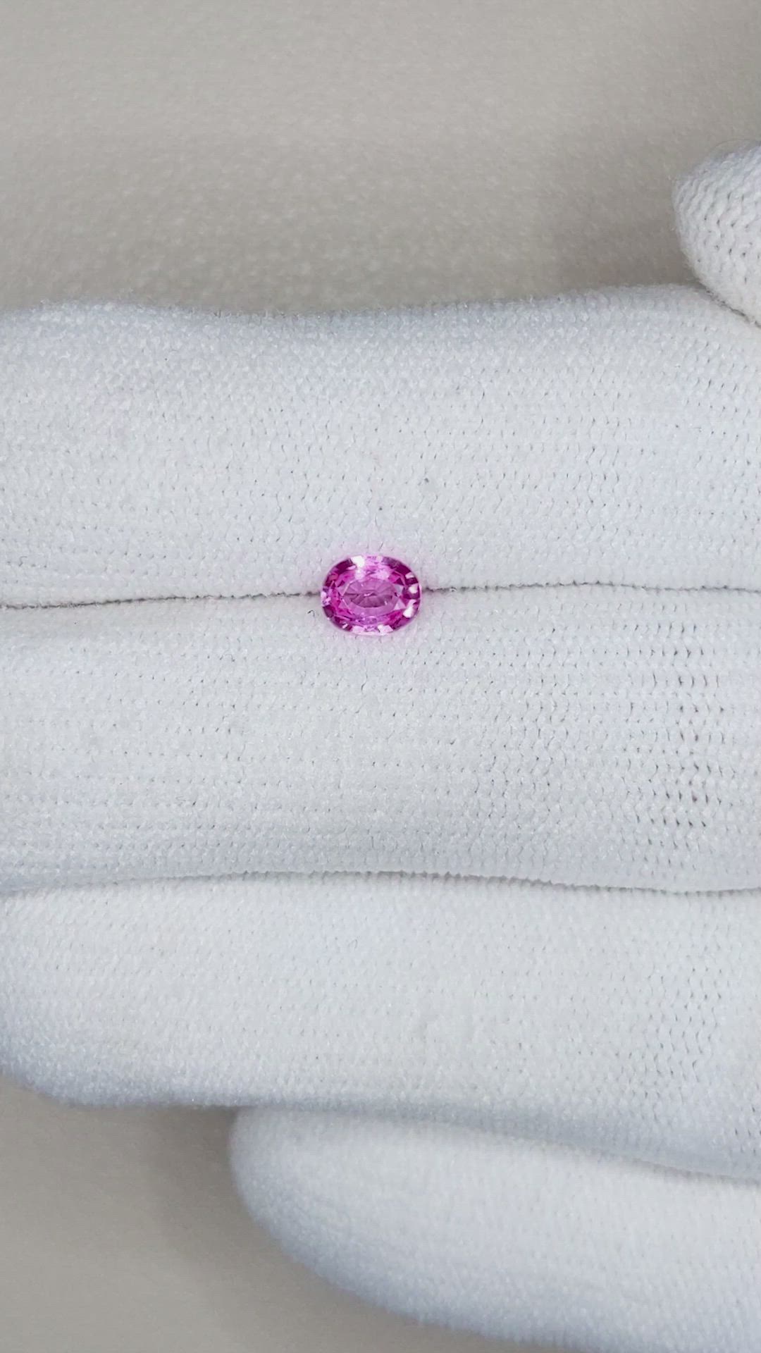 0.45 Ct. Pink Sapphire from Ceylon (Sri Lanka) Size Video