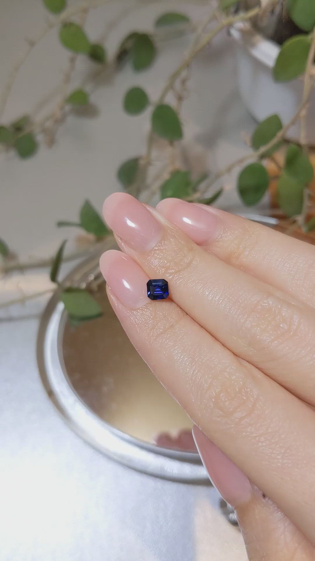 0.91 Ct. Blue Sapphire from Ceylon (Sri Lanka) Size Video