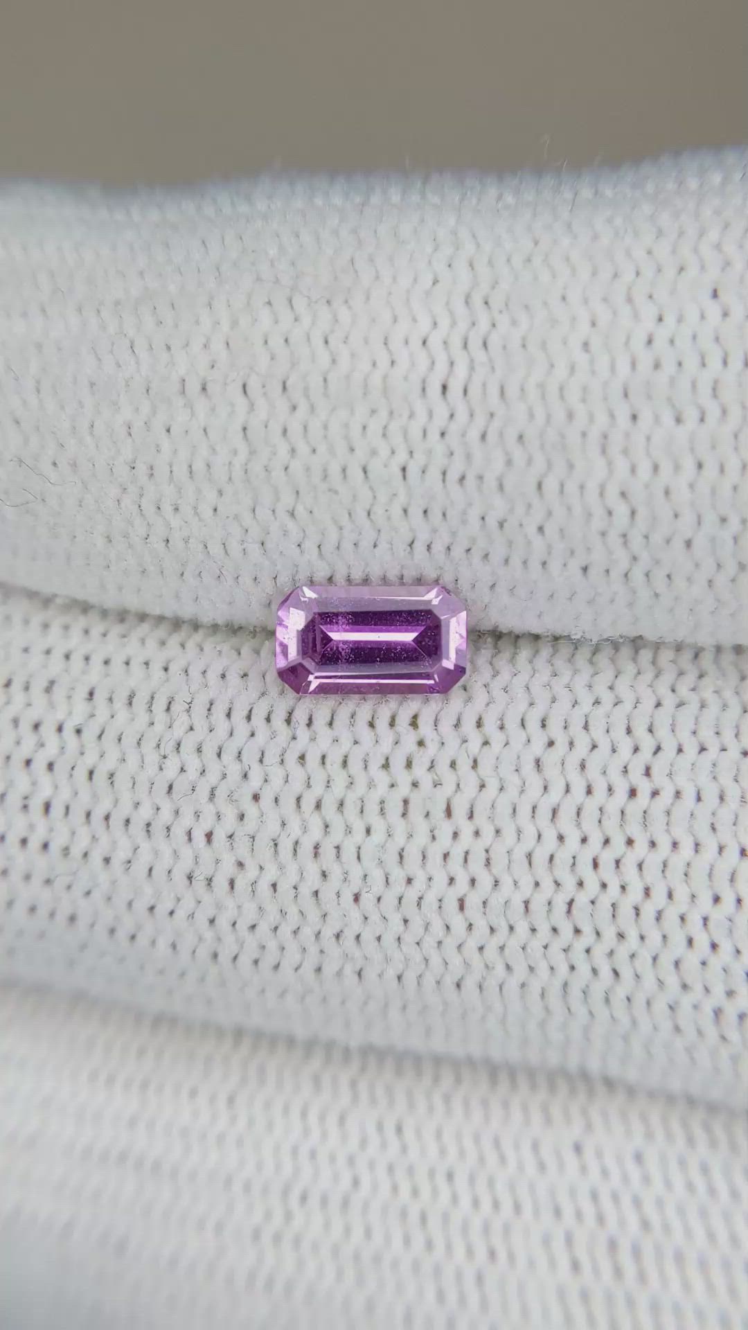 0.76 Ct. Purplish Pink Sapphire from Ceylon (Sri Lanka) Size Video