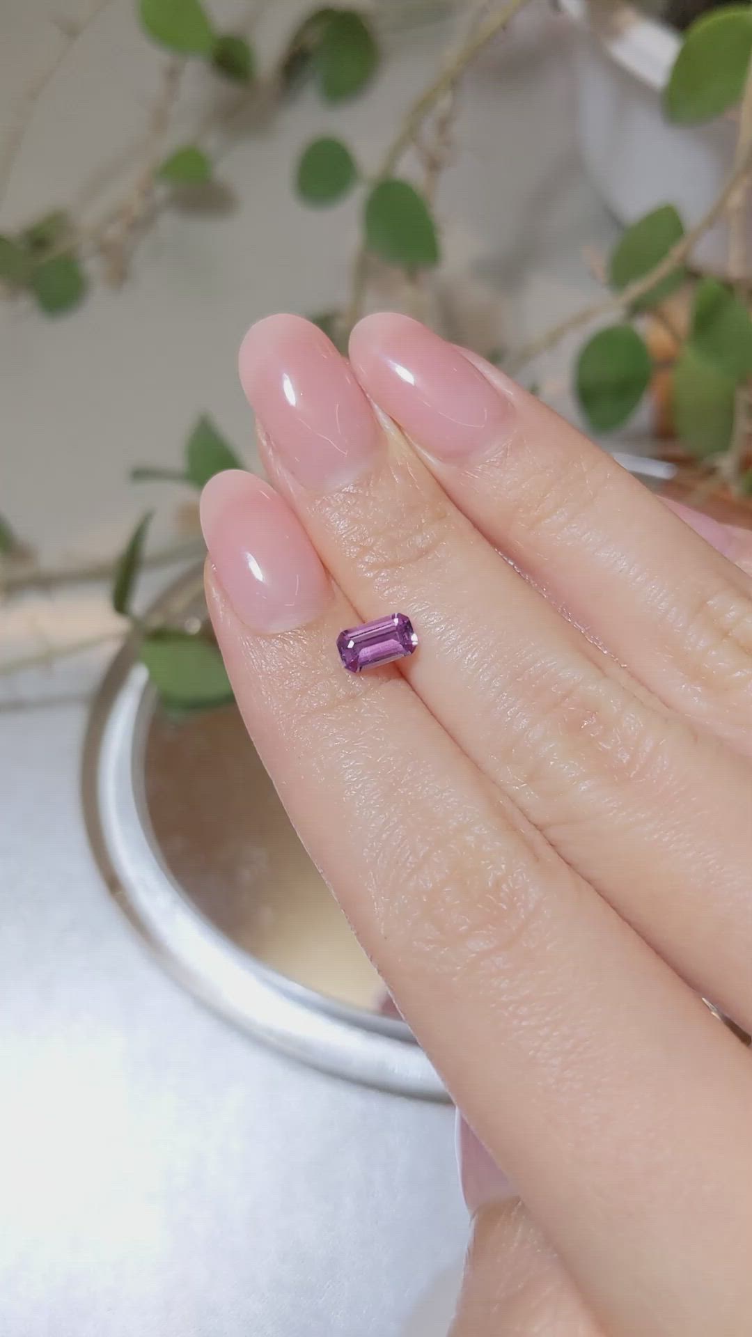 0.76 Ct. Purplish Pink Sapphire from Ceylon (Sri Lanka) Size Video