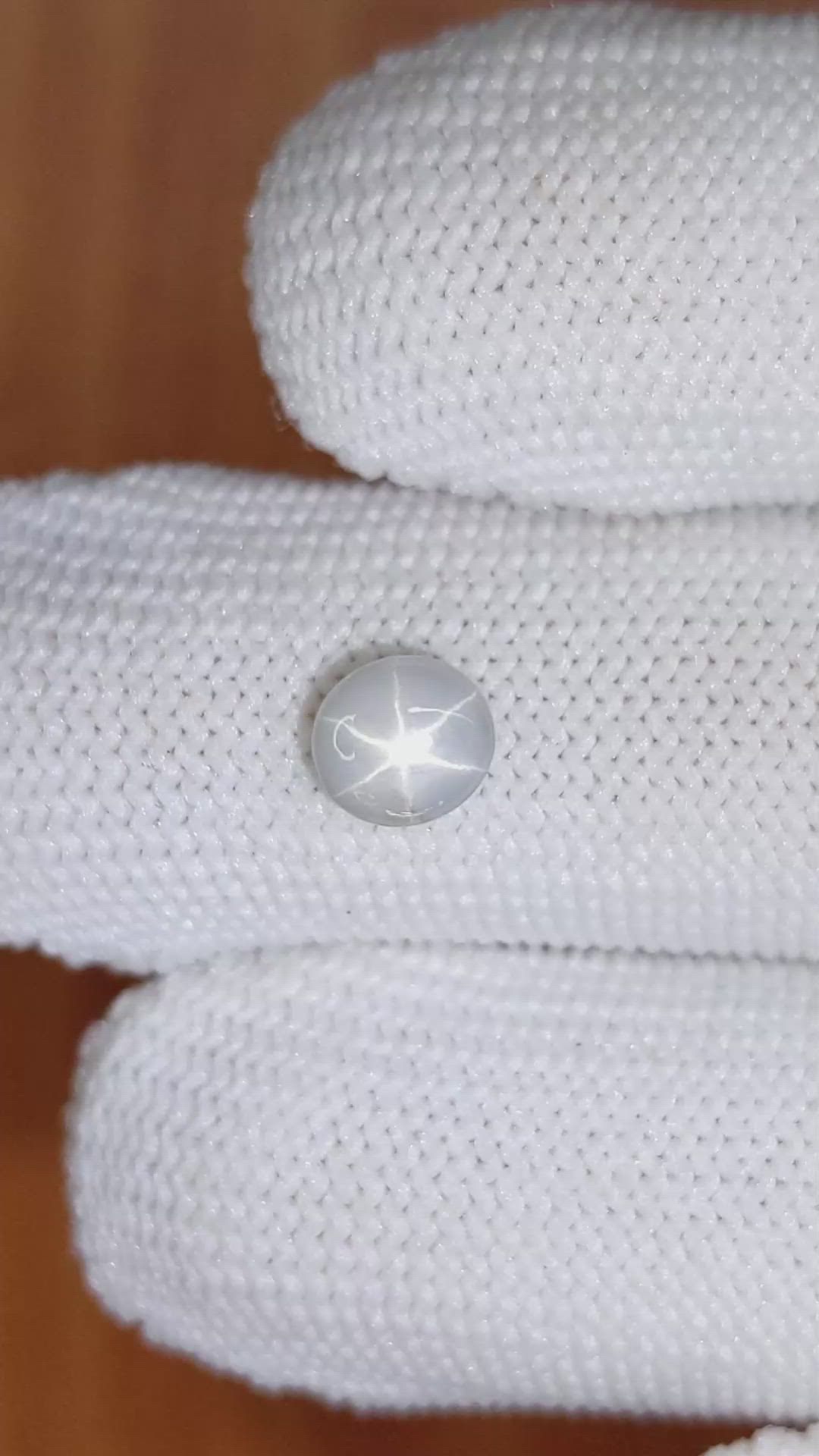 1.03 Ct. White Star Sapphire from Ceylon (Sri Lanka) Size Video