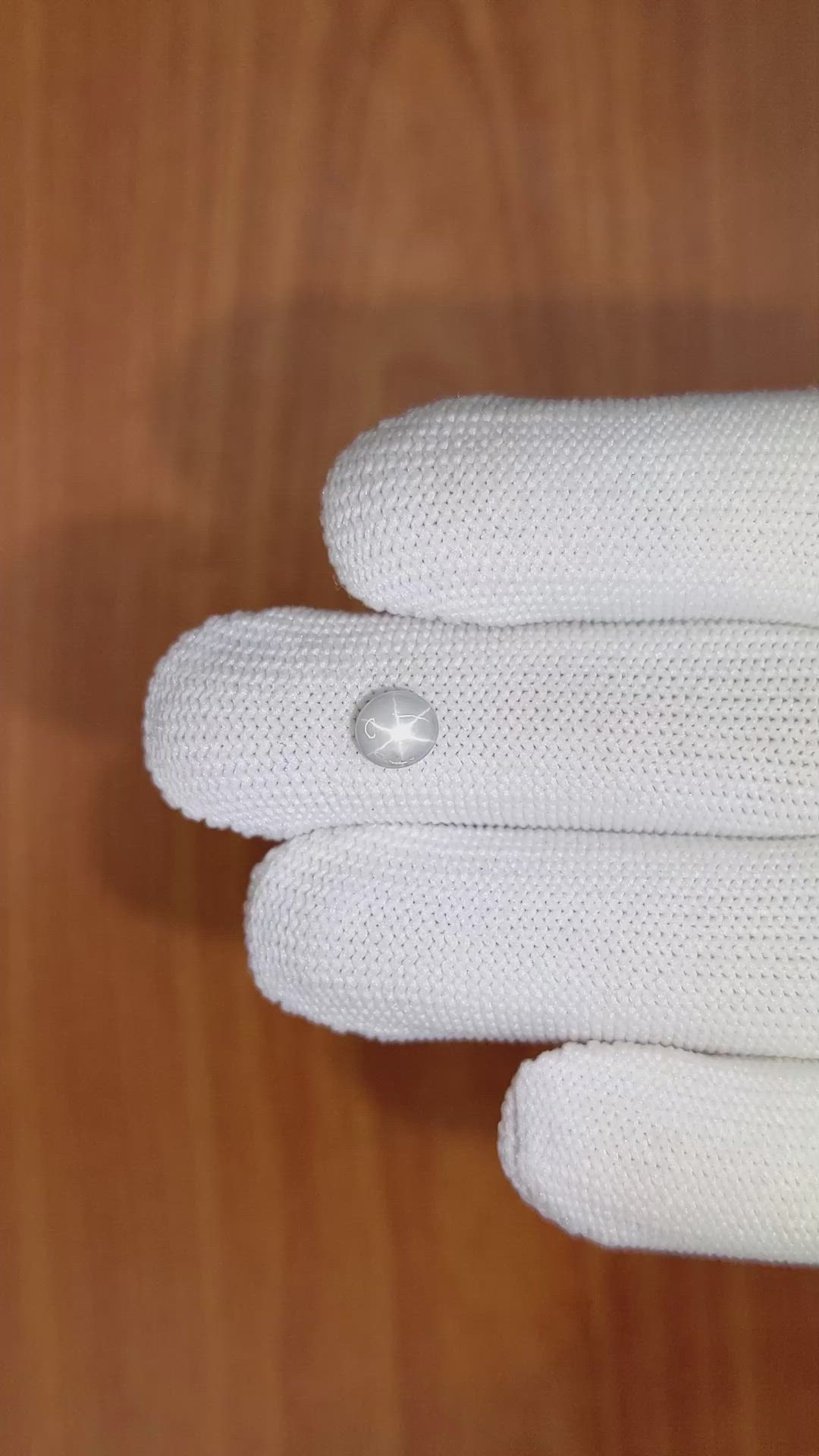 1.03 Ct. White Star Sapphire from Ceylon (Sri Lanka) Size Video