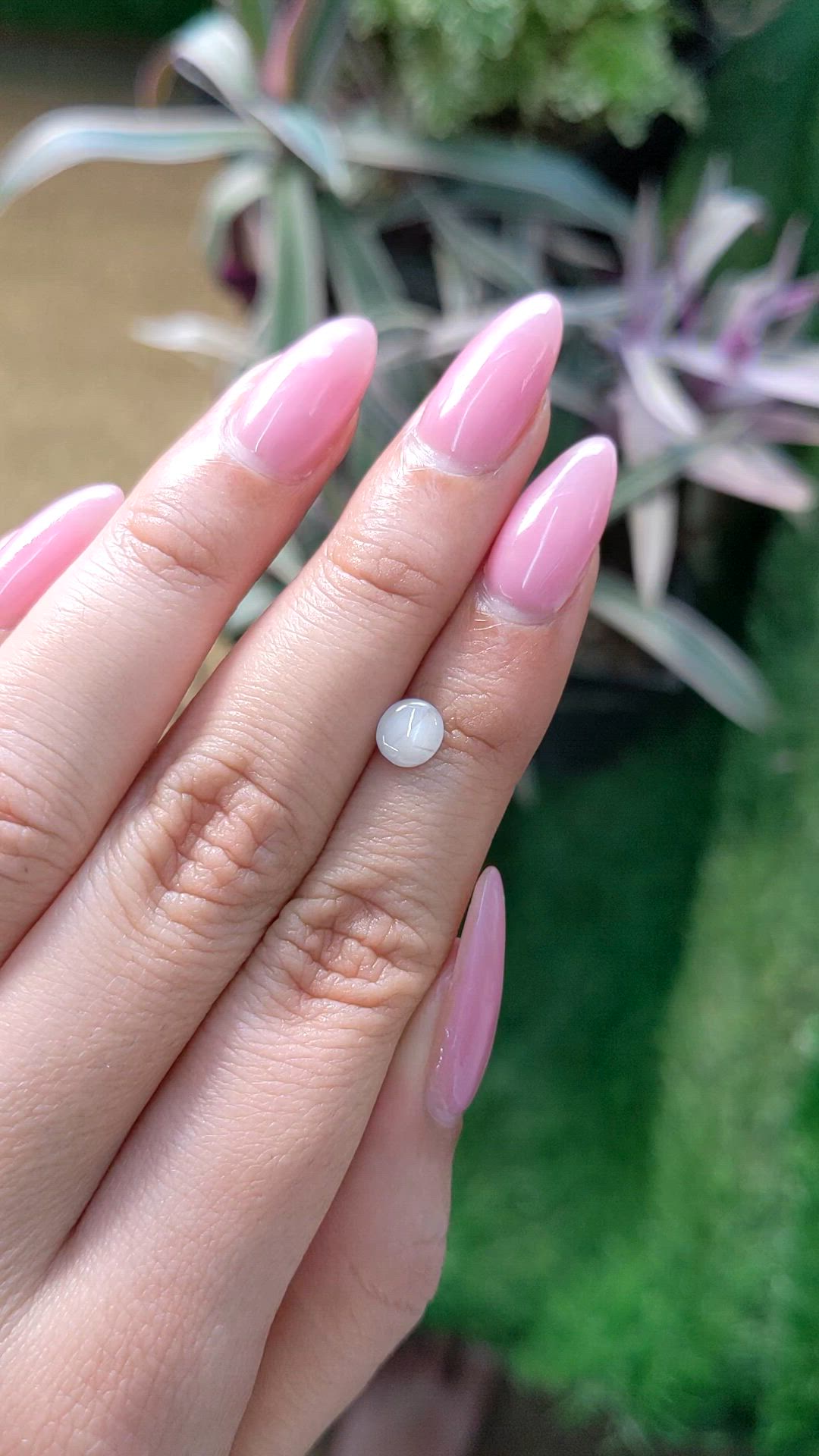 1.03 Ct. White Star Sapphire from Ceylon (Sri Lanka) Size Video