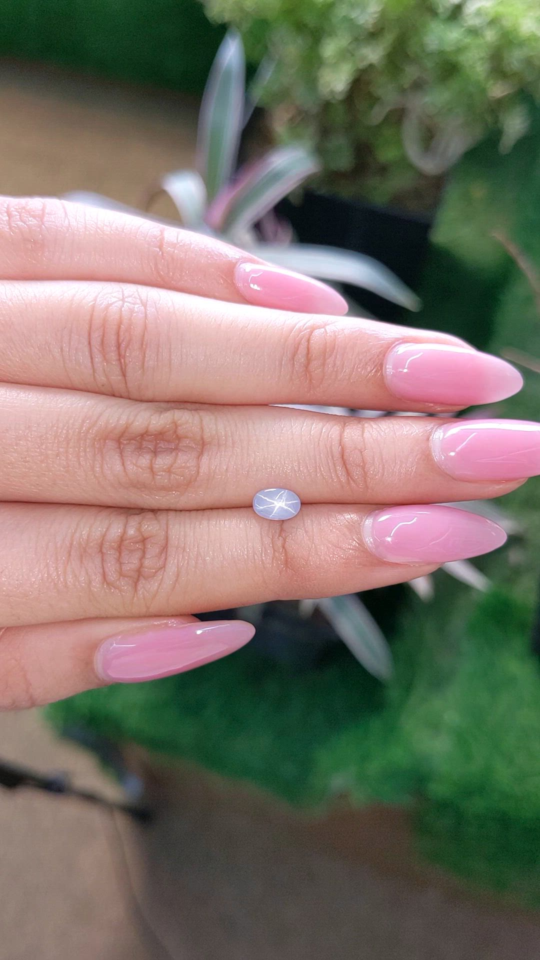 0.76 Ct. White Star Sapphire from Ceylon (Sri Lanka) Size Video