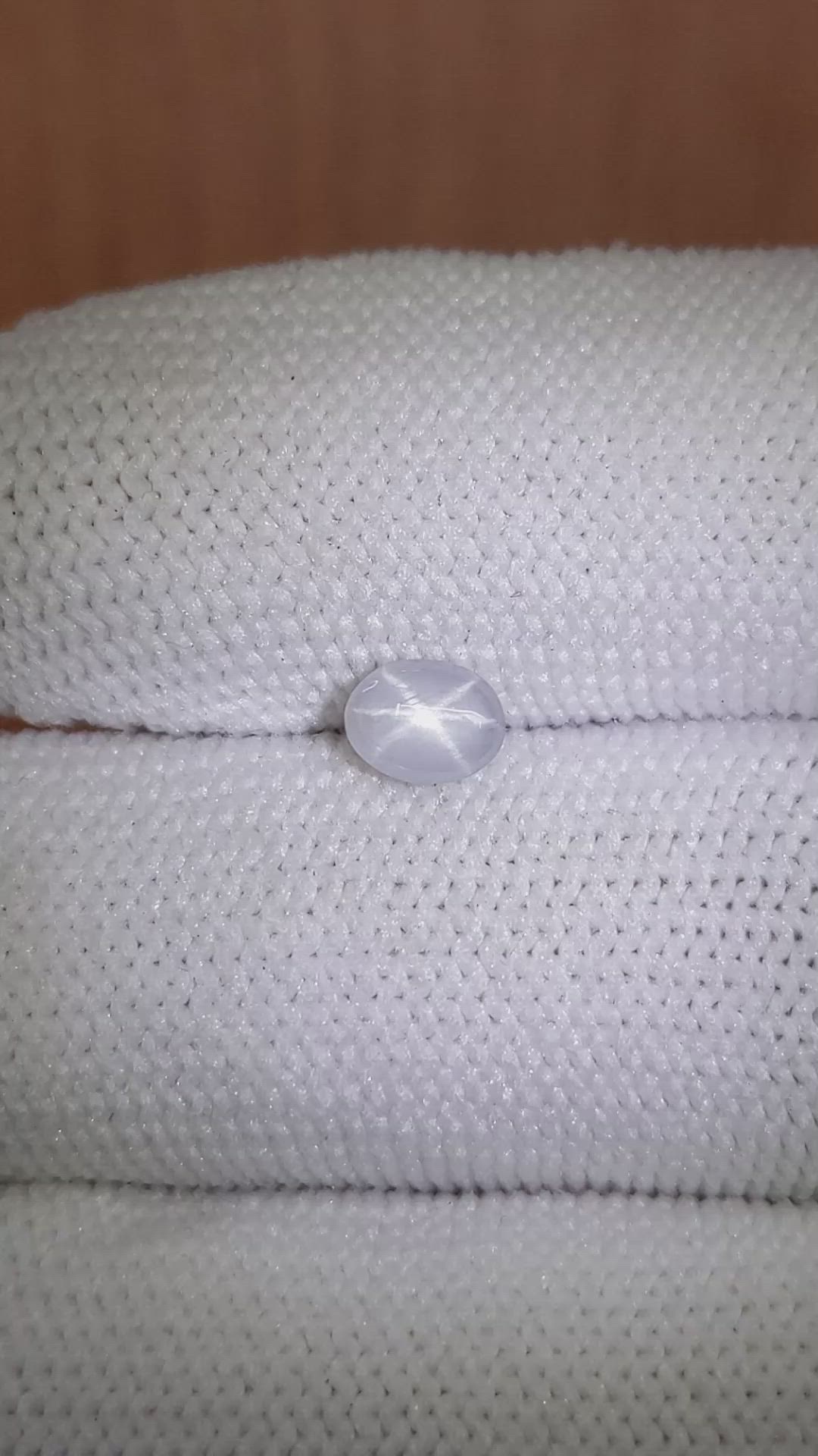 0.90 Ct. White Star Sapphire from Ceylon (Sri Lanka) Size Video