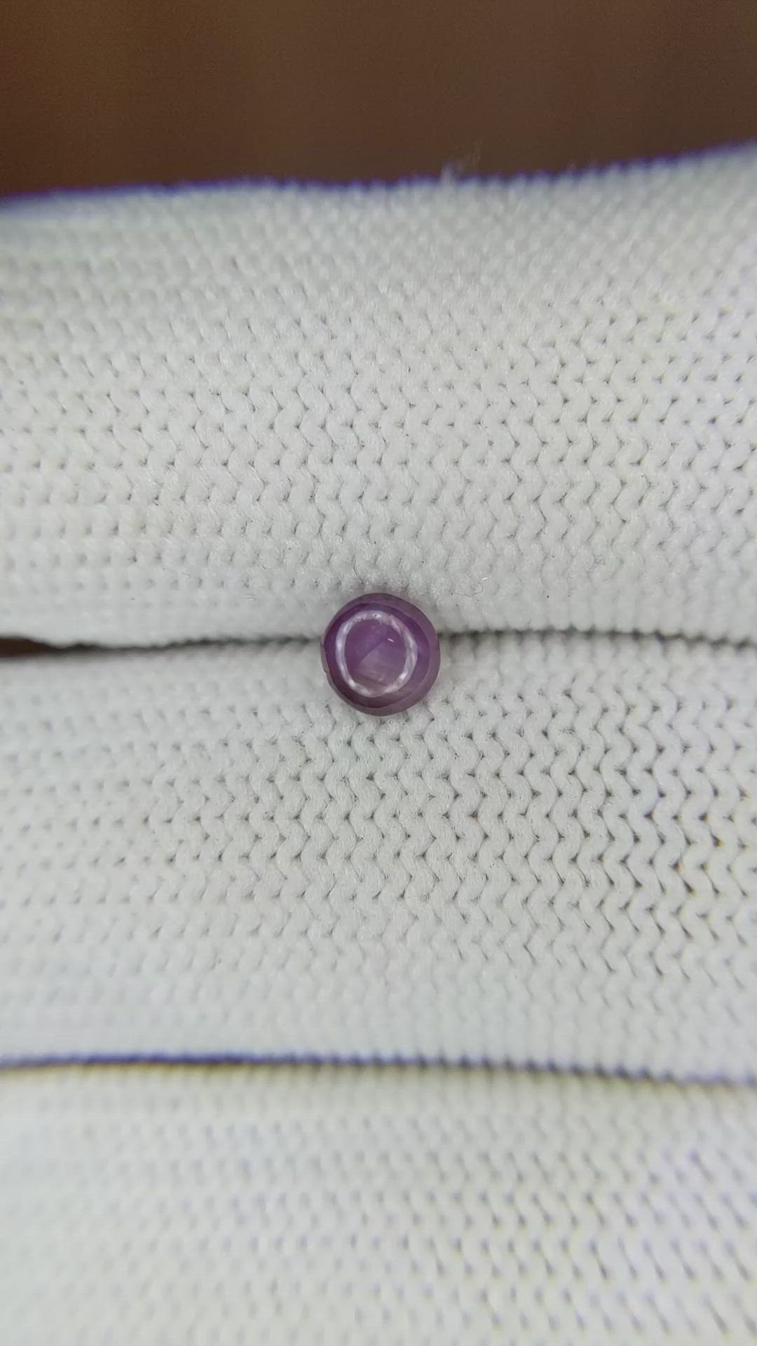 0.65 Ct. Purple Star Sapphire from Ceylon (Sri Lanka) Size Video