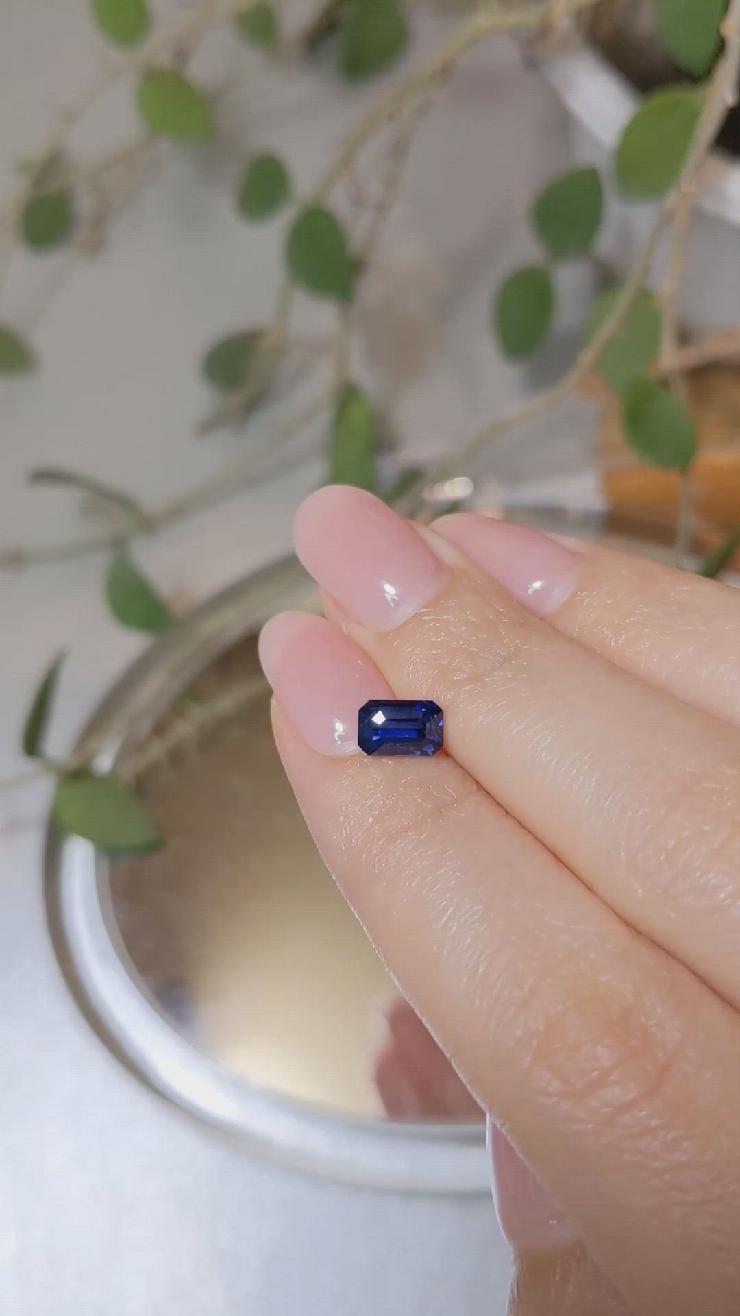 1.55 Ct. Blue Sapphire from Ceylon (Sri Lanka) Size Video