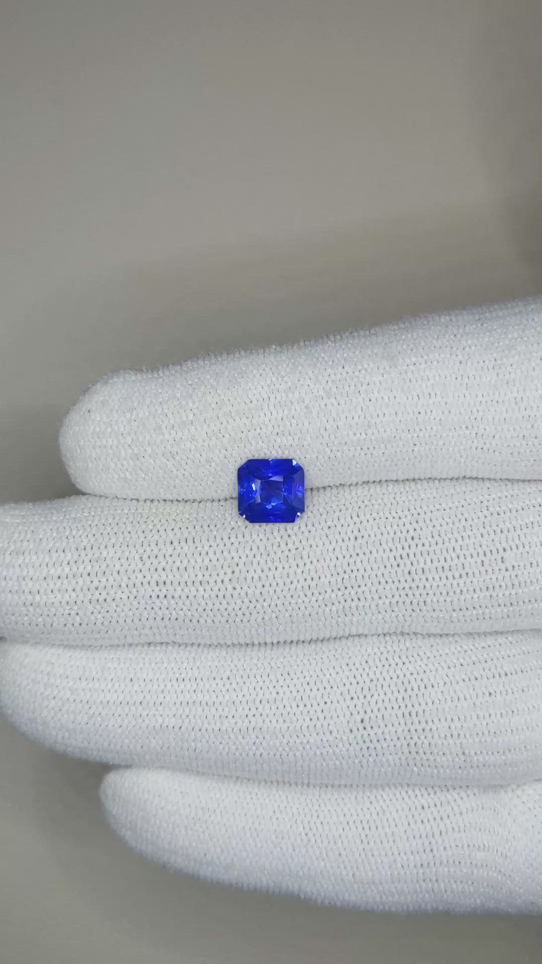 1.76 Ct. Blue Sapphire from Ceylon (Sri Lanka) Size Video