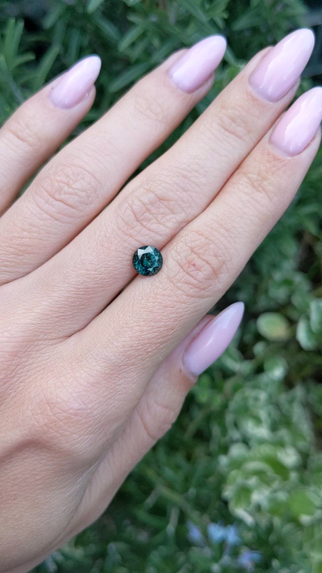 1.29 Ct. Bluish Green Sapphire from Ceylon (Sri Lanka) Size Video