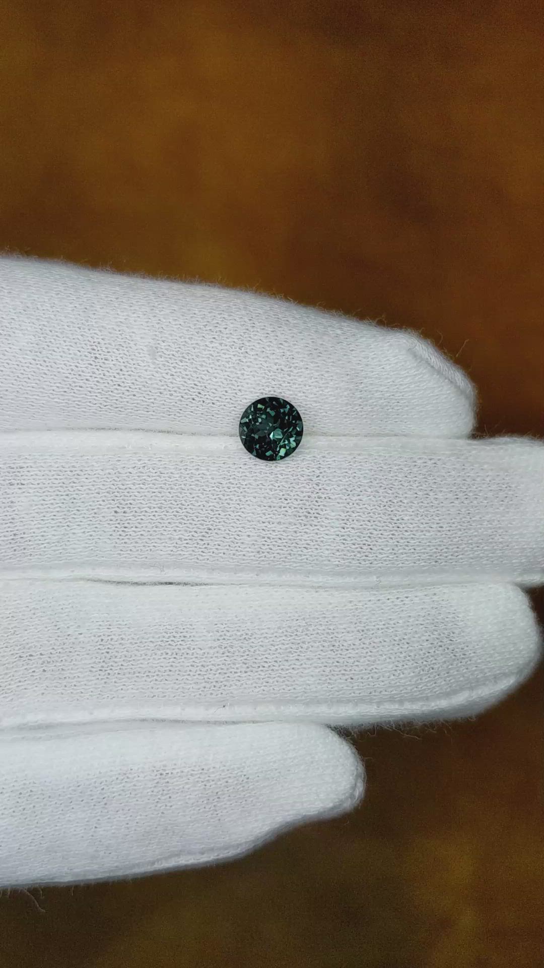 1.29 Ct. Bluish Green Sapphire from Ceylon (Sri Lanka) Size Video
