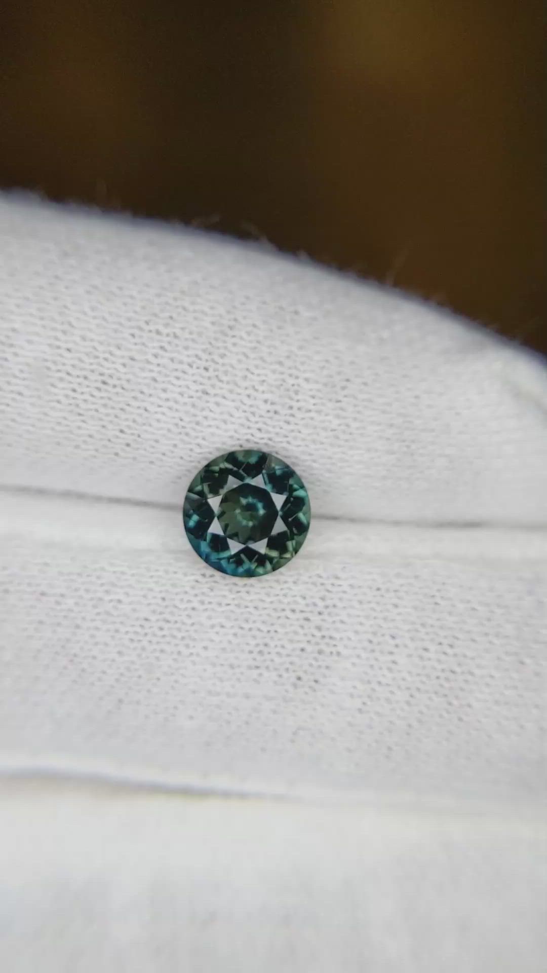 1.60 Ct. Greenish Blue Sapphire from Ceylon (Sri Lanka) Size Video