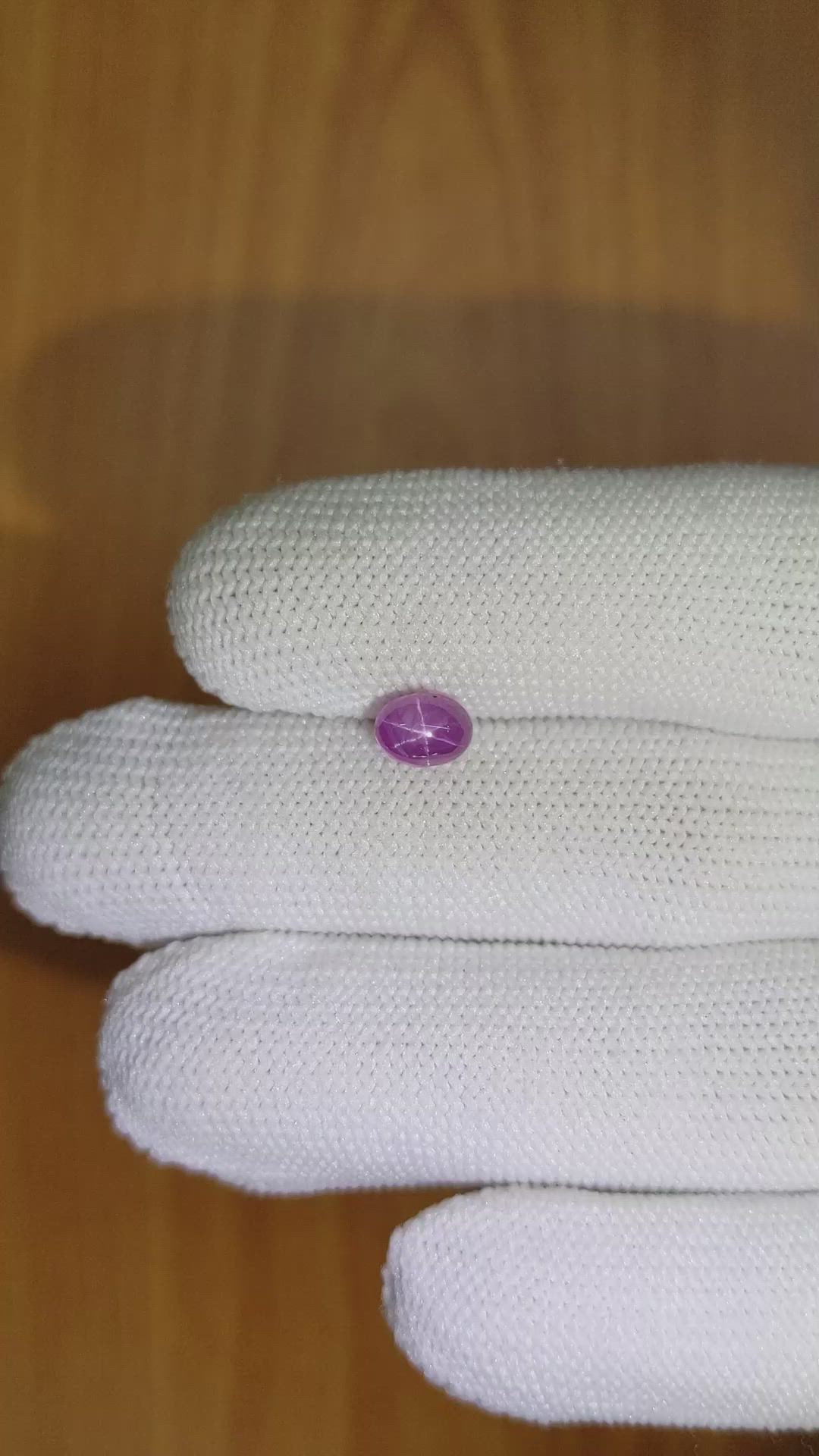 1.87 Ct. Pinkish Purple Star Sapphire from Ceylon (Sri Lanka) Size Video