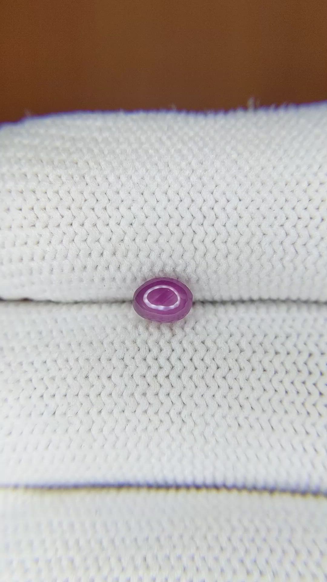 0.70 Ct. Purplish Pink Star Sapphire from Ceylon (Sri Lanka) Size Video