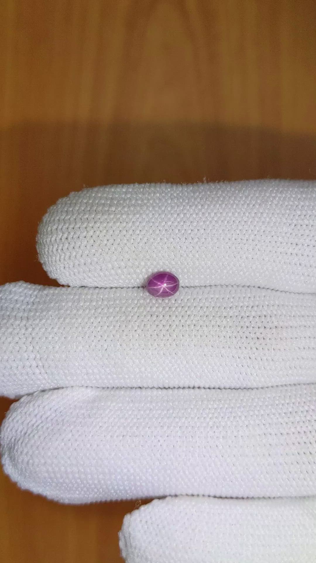 0.70 Ct. Purplish Pink Star Sapphire from Ceylon (Sri Lanka) Size Video