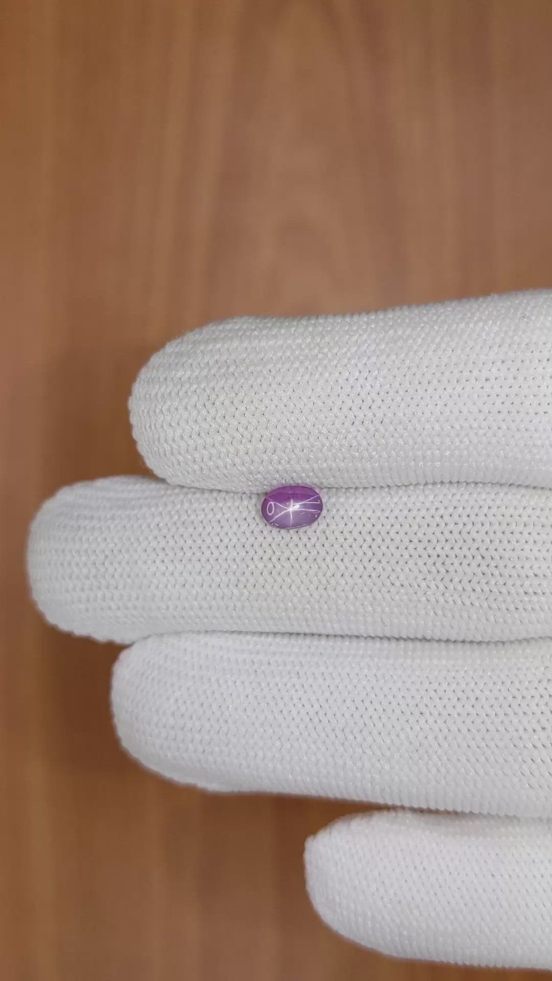 0.70 Ct. Purple Star Sapphire from Ceylon (Sri Lanka) Size Video