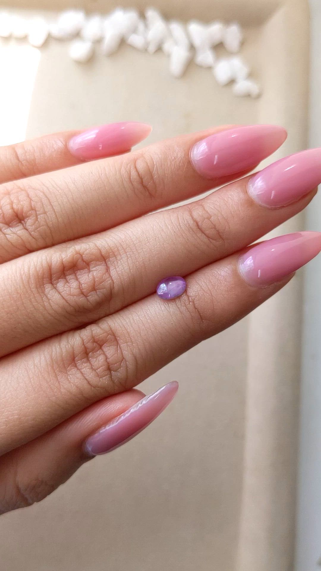 0.70 Ct. Purple Star Sapphire from Ceylon (Sri Lanka) Size Video