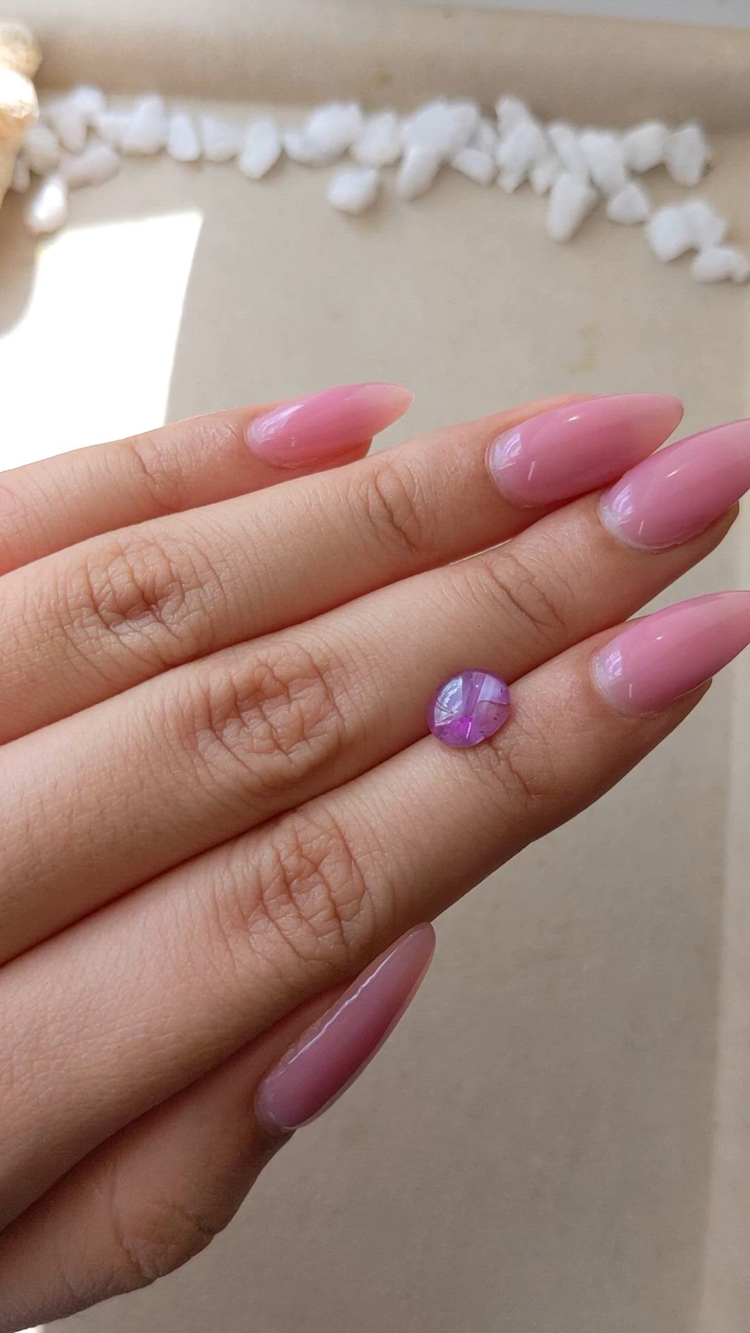 2.10 Ct. Purple Star Sapphire from Ceylon (Sri Lanka) Size Video