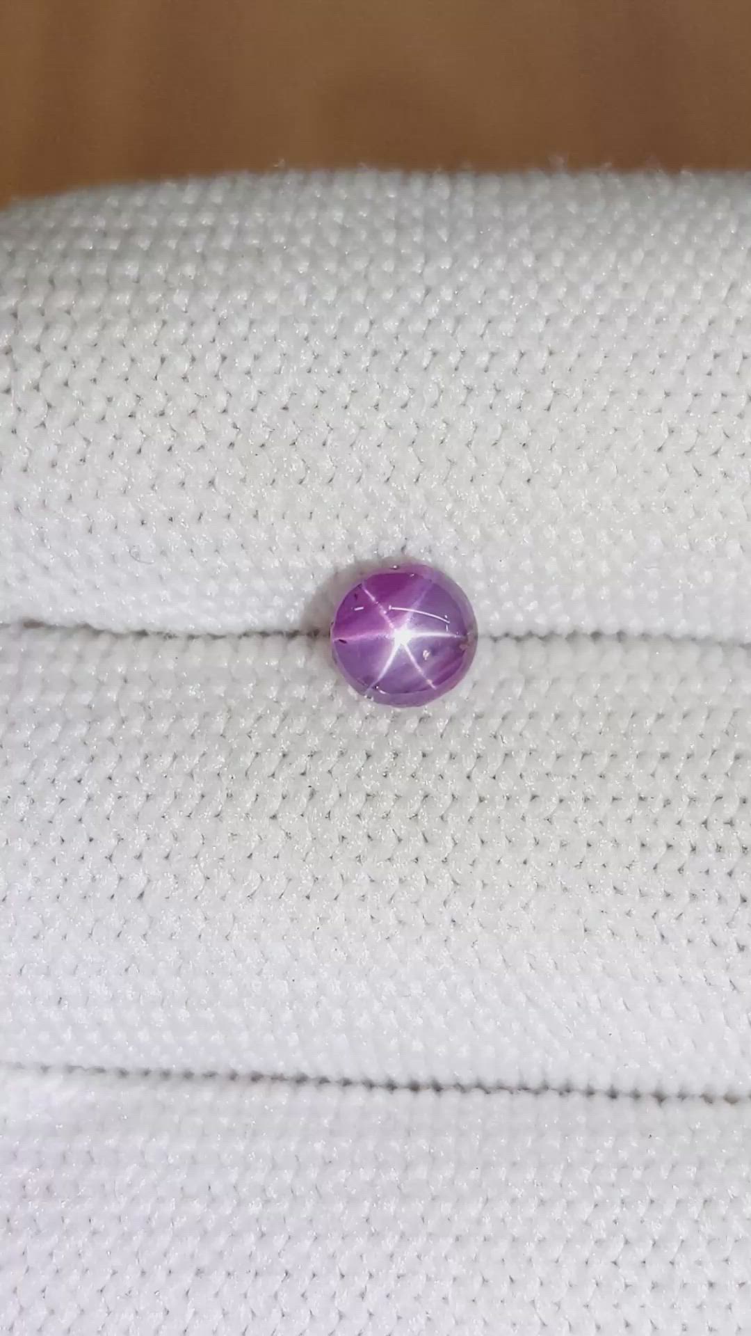 1.16 Ct. Purple Star Sapphire from Ceylon (Sri Lanka) Size Video