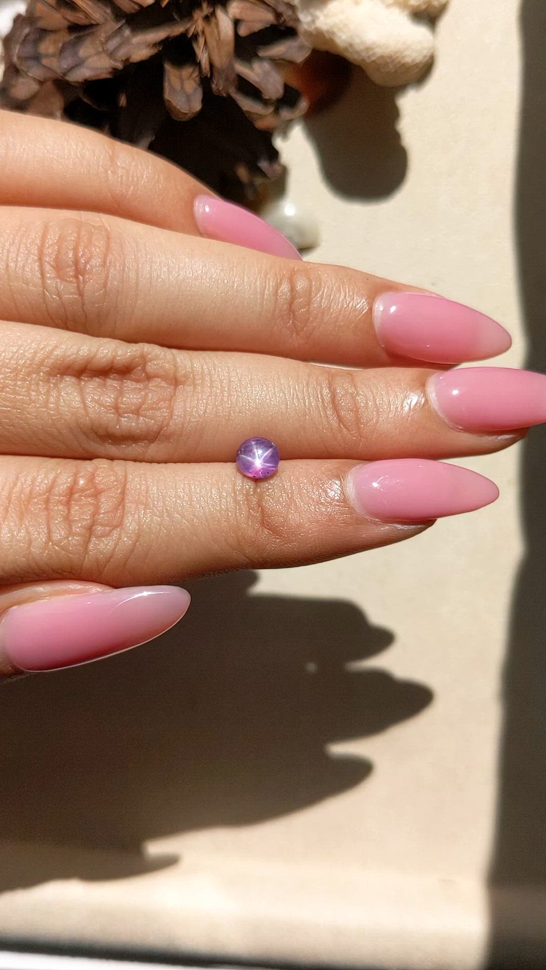 1.16 Ct. Purple Star Sapphire from Ceylon (Sri Lanka) Size Video