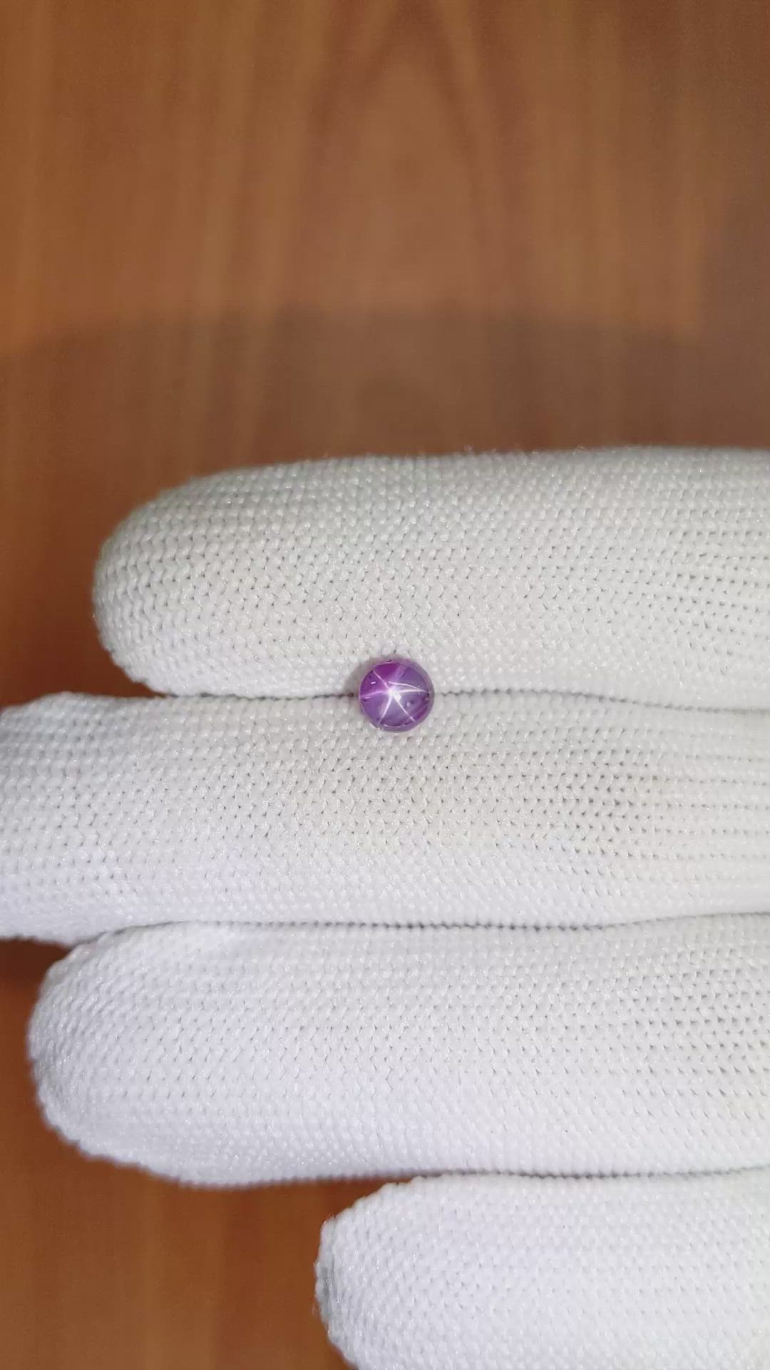 1.16 Ct. Purple Star Sapphire from Ceylon (Sri Lanka) Size Video
