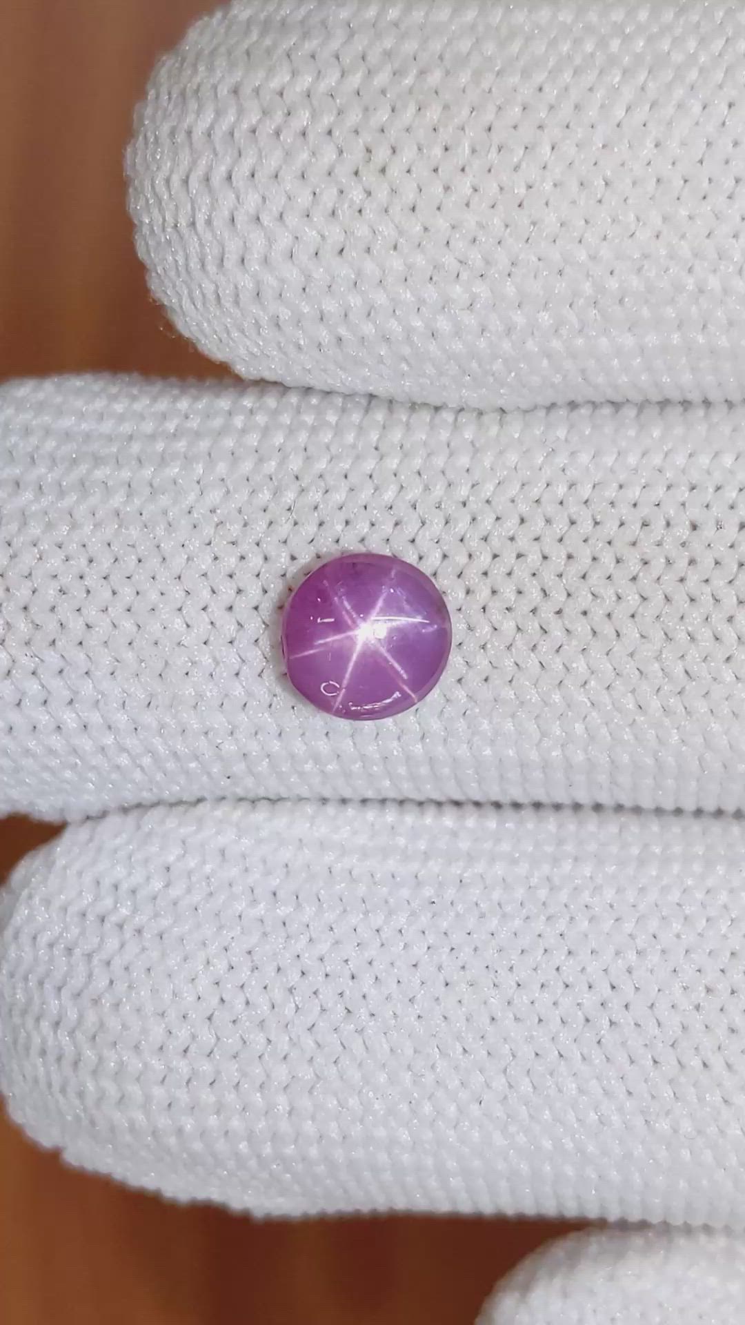 1.19 Ct. Purple Star Sapphire from Ceylon (Sri Lanka) Size Video