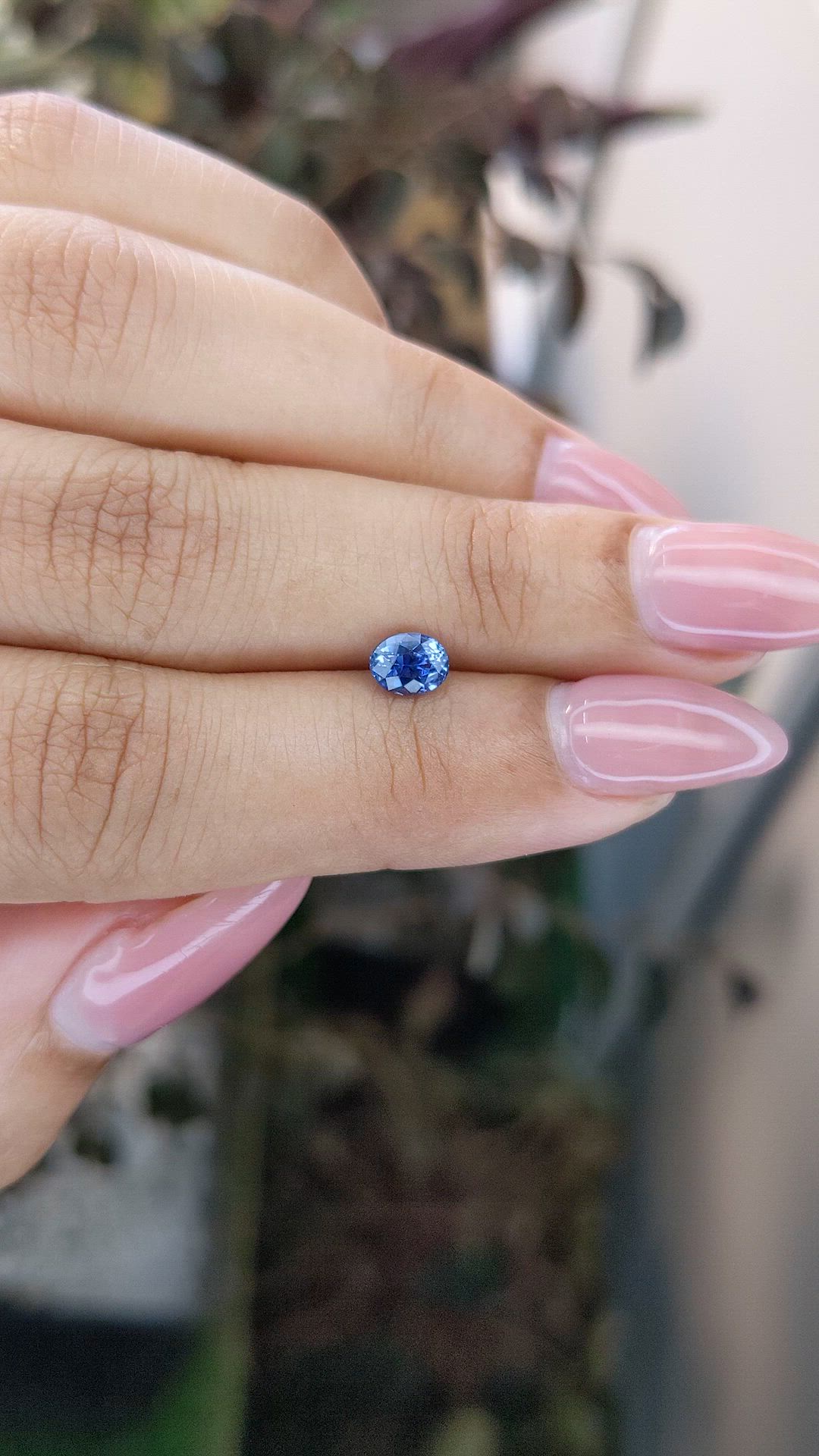 0.82 Ct. Blue Sapphire from Ceylon (Sri Lanka) Size Video