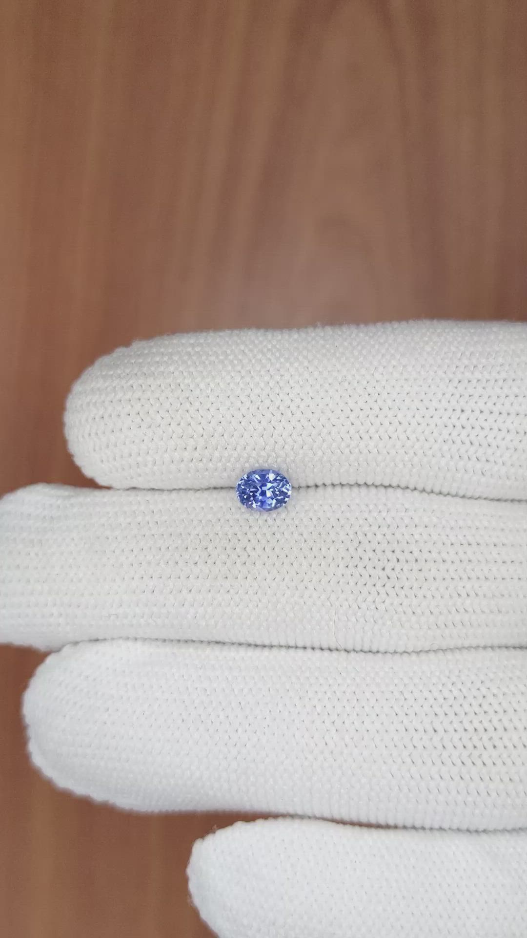 0.82 Ct. Blue Sapphire from Ceylon (Sri Lanka) Size Video