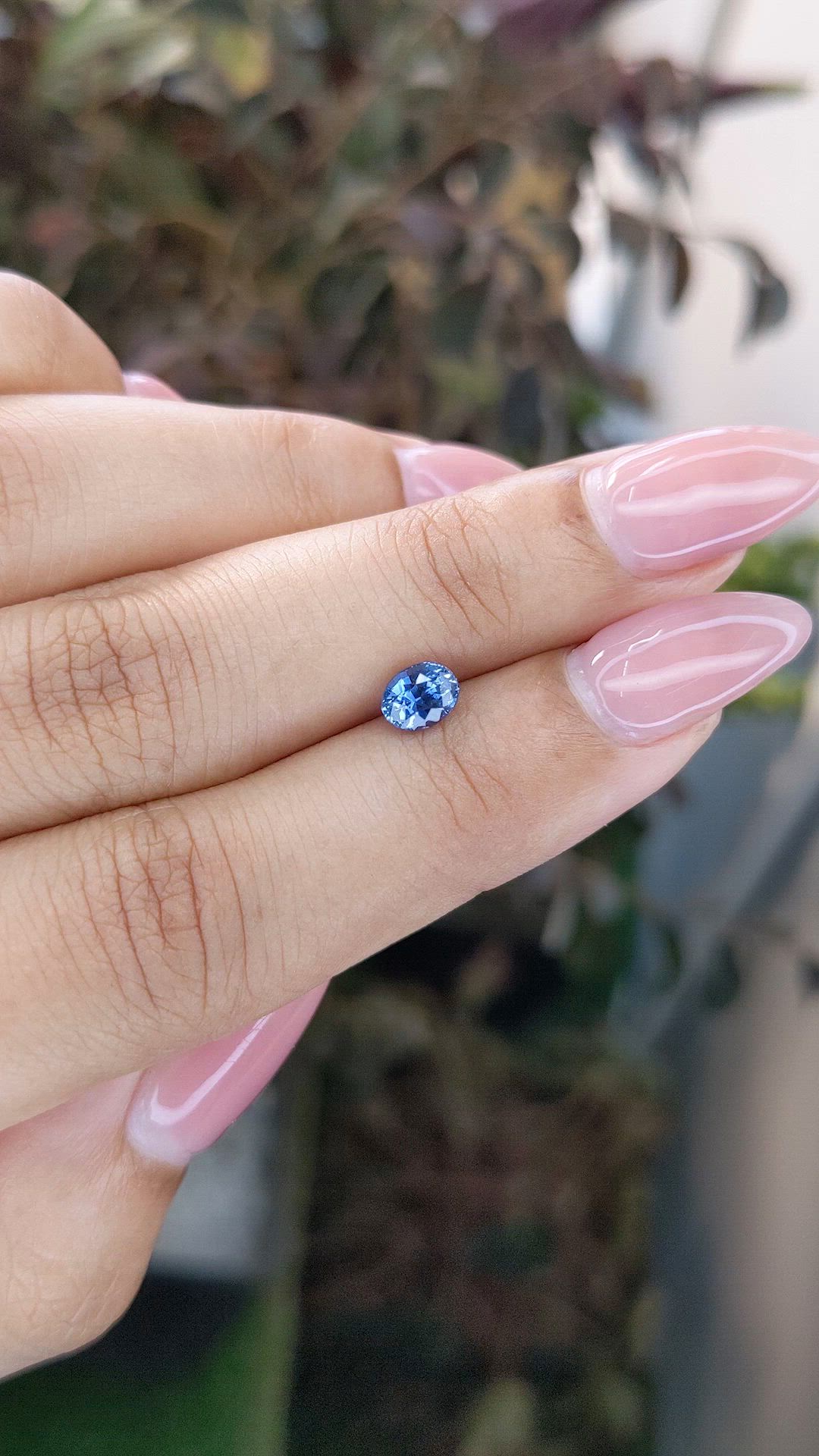 0.82 Ct. Blue Sapphire from Ceylon (Sri Lanka) Size Video