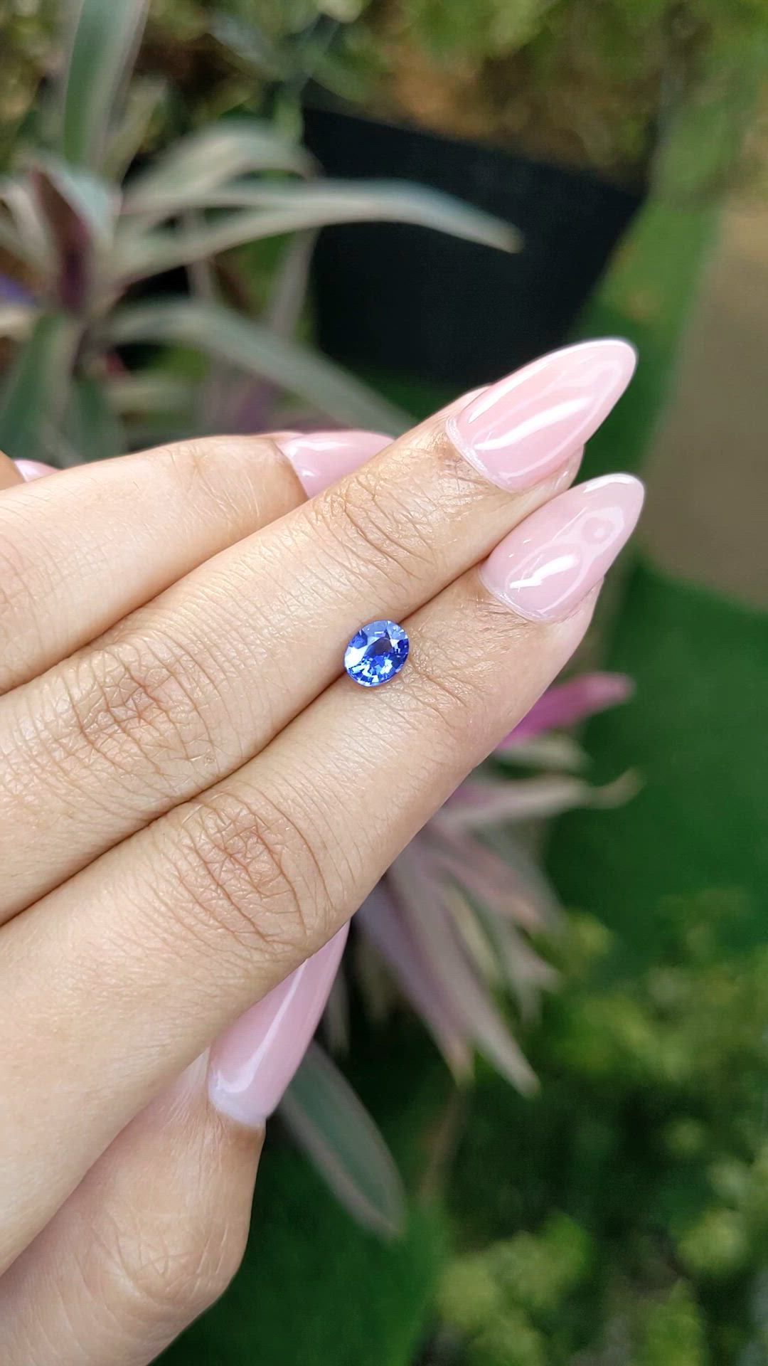 0.73 Ct. Blue Sapphire from Ceylon (Sri Lanka) Size Video
