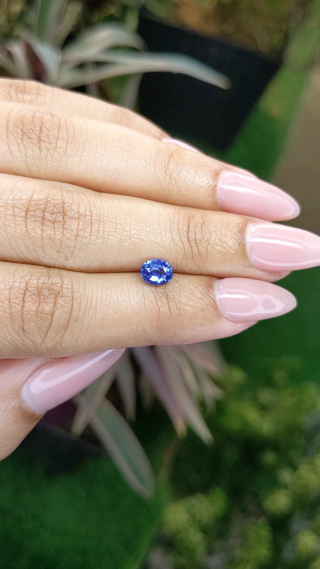 0.73 Ct. Blue Sapphire from Ceylon (Sri Lanka) Size Video