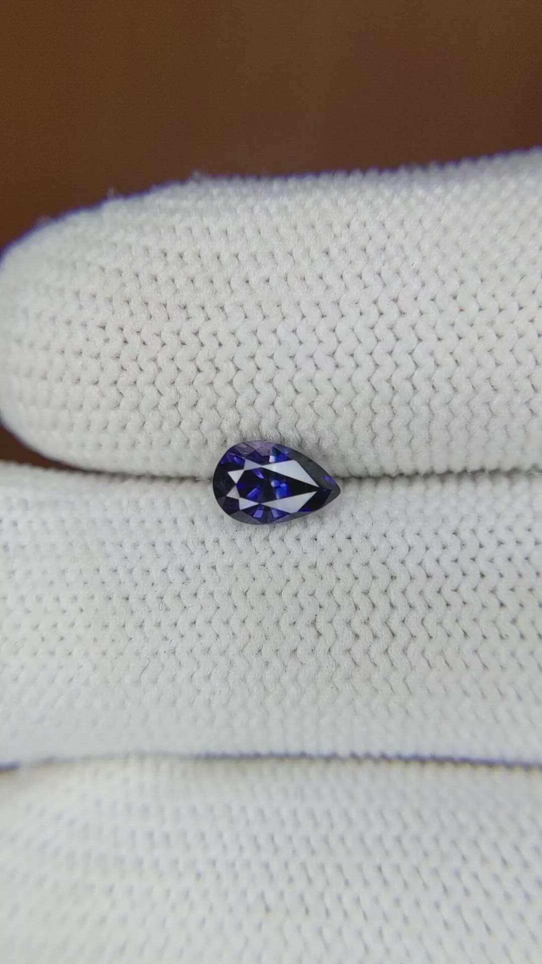 0.85 Ct. Purplish Blue Sapphire from Ceylon (Sri Lanka) Size Video