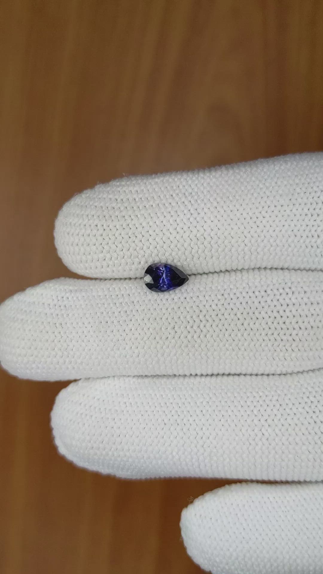 0.85 Ct. Purplish Blue Sapphire from Ceylon (Sri Lanka) Size Video