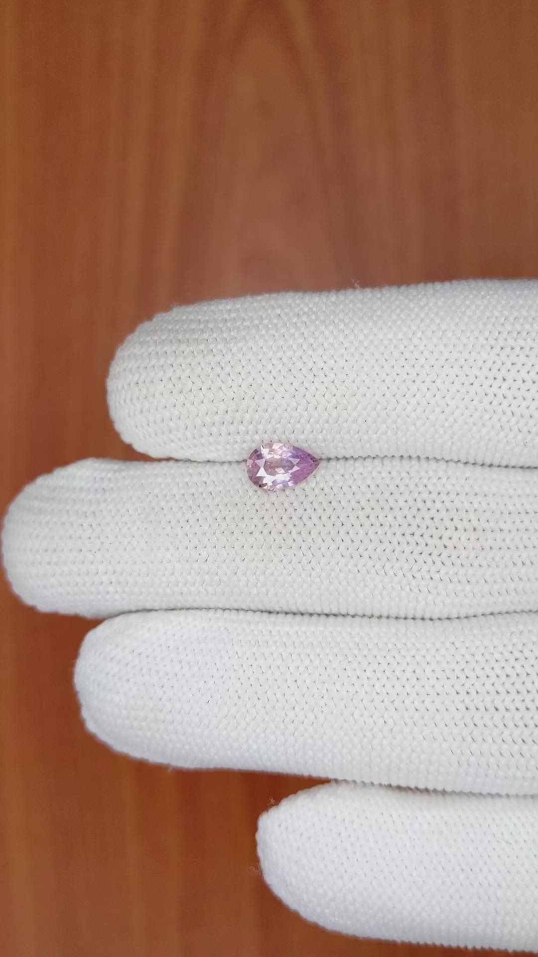 0.78 Ct. Purplish Pink Sapphire from Ceylon (Sri Lanka) Size Video